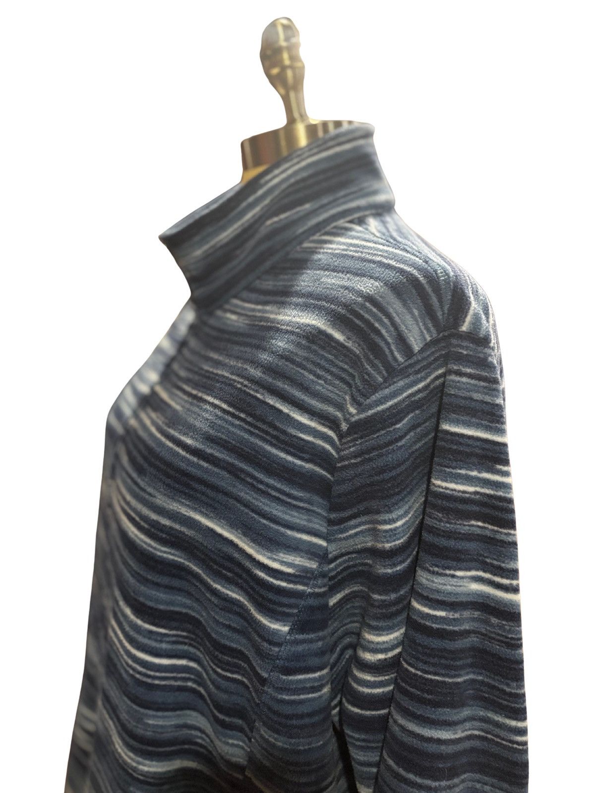 Other Blue striped fleece Jacket.wj0911 Size XXL / US 16-18 / IT 52-54 - 4 Thumbnail