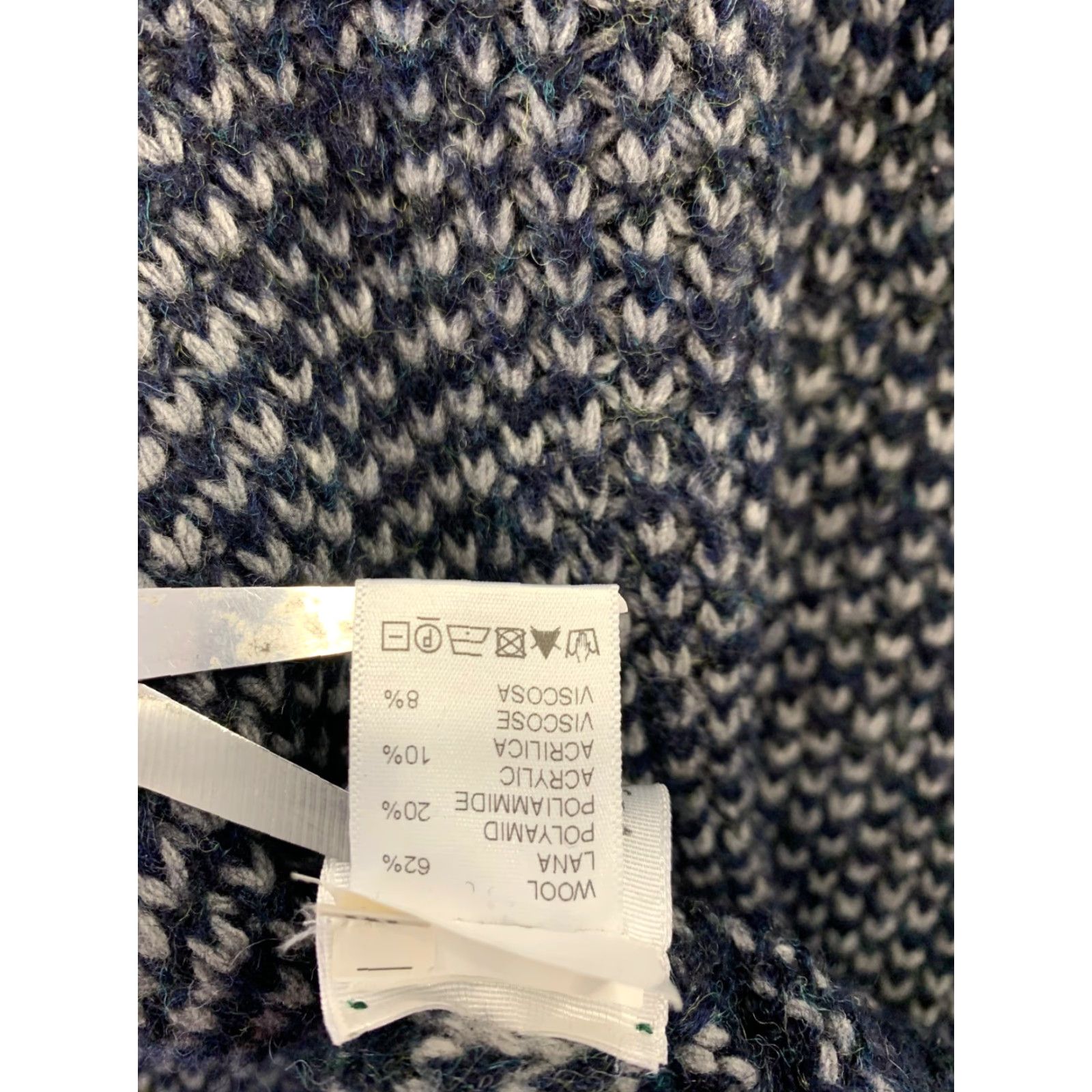 Fred Perry VINTAGE Fred Perry Shawl Collar Knit Sweater Mens M Blue Gray Textured Wool Blend #157 Size US M / EU 48-50 / 2 - 5 Thumbnail