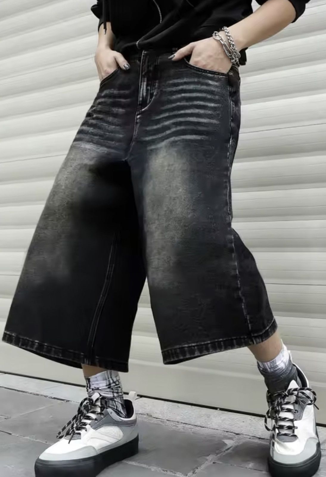 Jean Akimoto x Aoshi Baggy Washed Denim Shorts Size US 31 - 1 Thumbnail