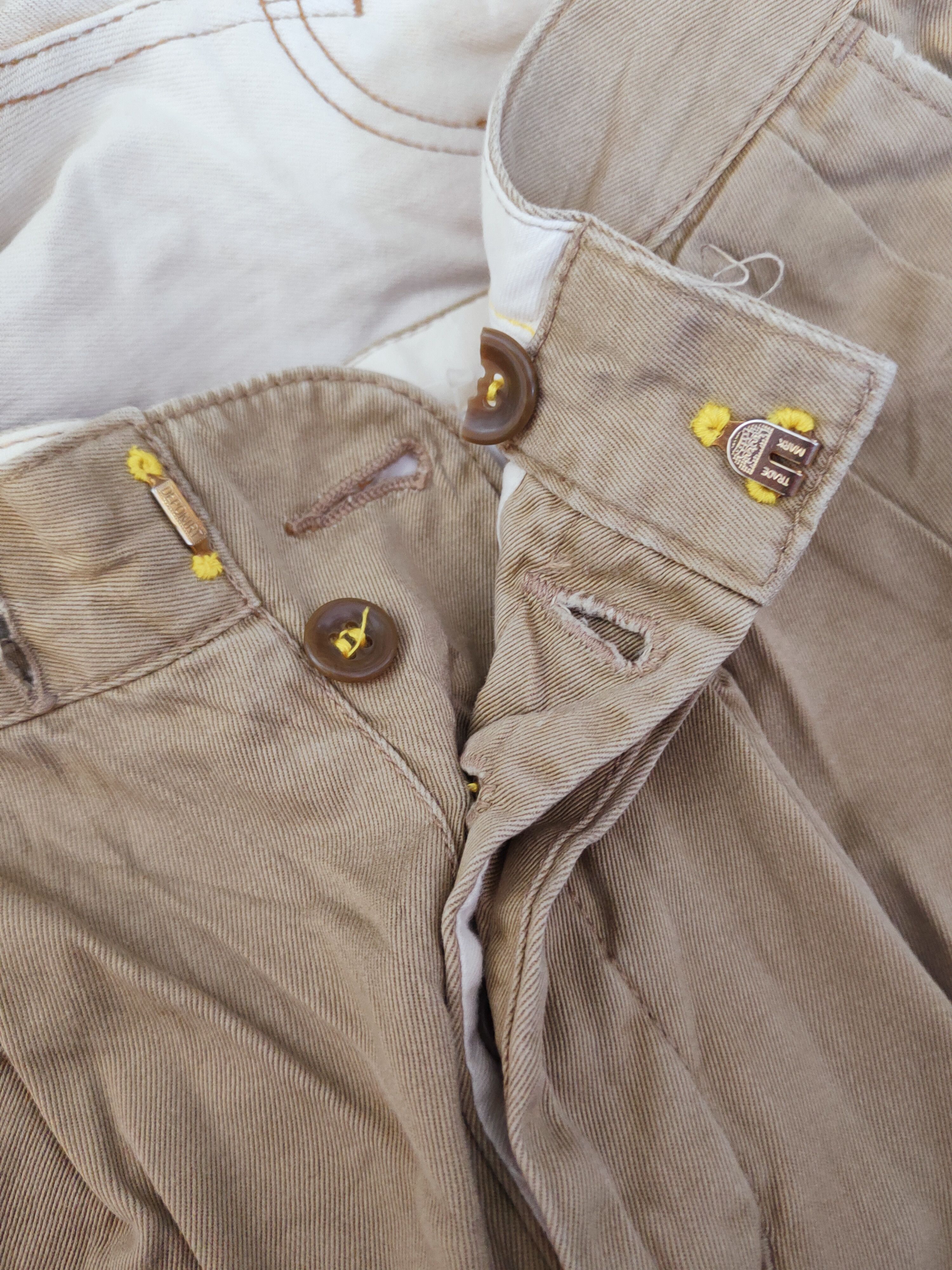 Japanese Brand Muveil Beige buckle back Multipocket Casual Pants #W595 Size 30" / US 8 / IT 44 - 15 Thumbnail