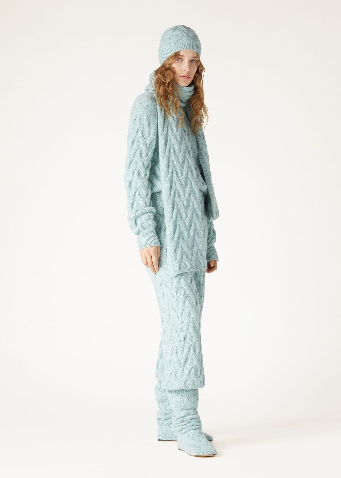 Loro Piana o1srvl11e1125 FAO4517 Cocooning Cozy Braids Pant in Blue Size 27" / US 4 / IT 40 - 5 Thumbnail