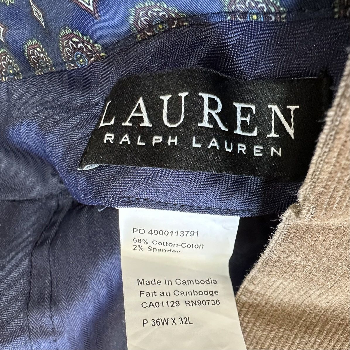 Lauren Ralph Lauren Lauren Ralph Lauren Brown Corduroy Pants, 36x32 Size US 36 / EU 52 - 3 Thumbnail