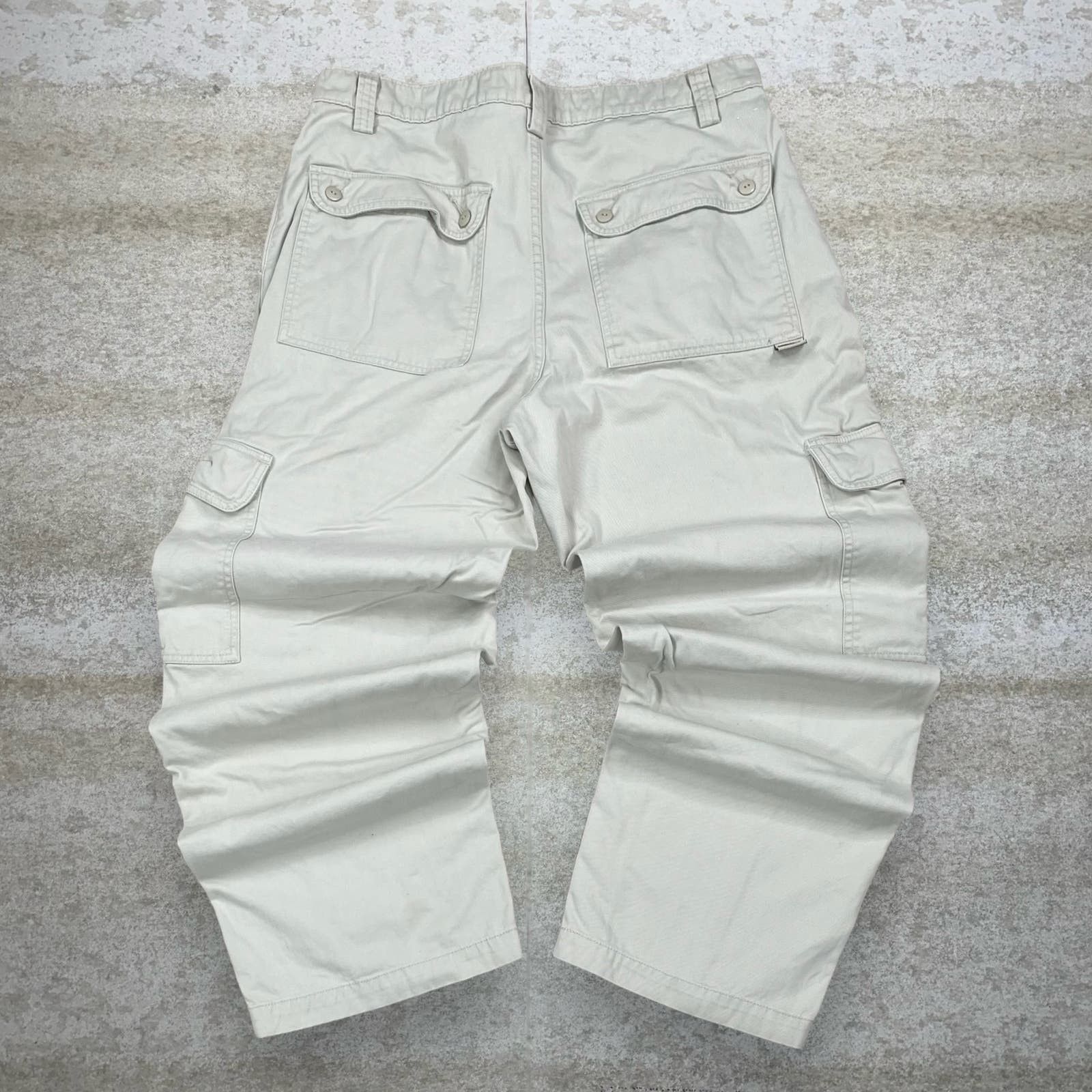 image of Crazy Vintage 90's Levis Silver Tab Cargos Pants Baggy Tan in Beige, Men's (Size 36)