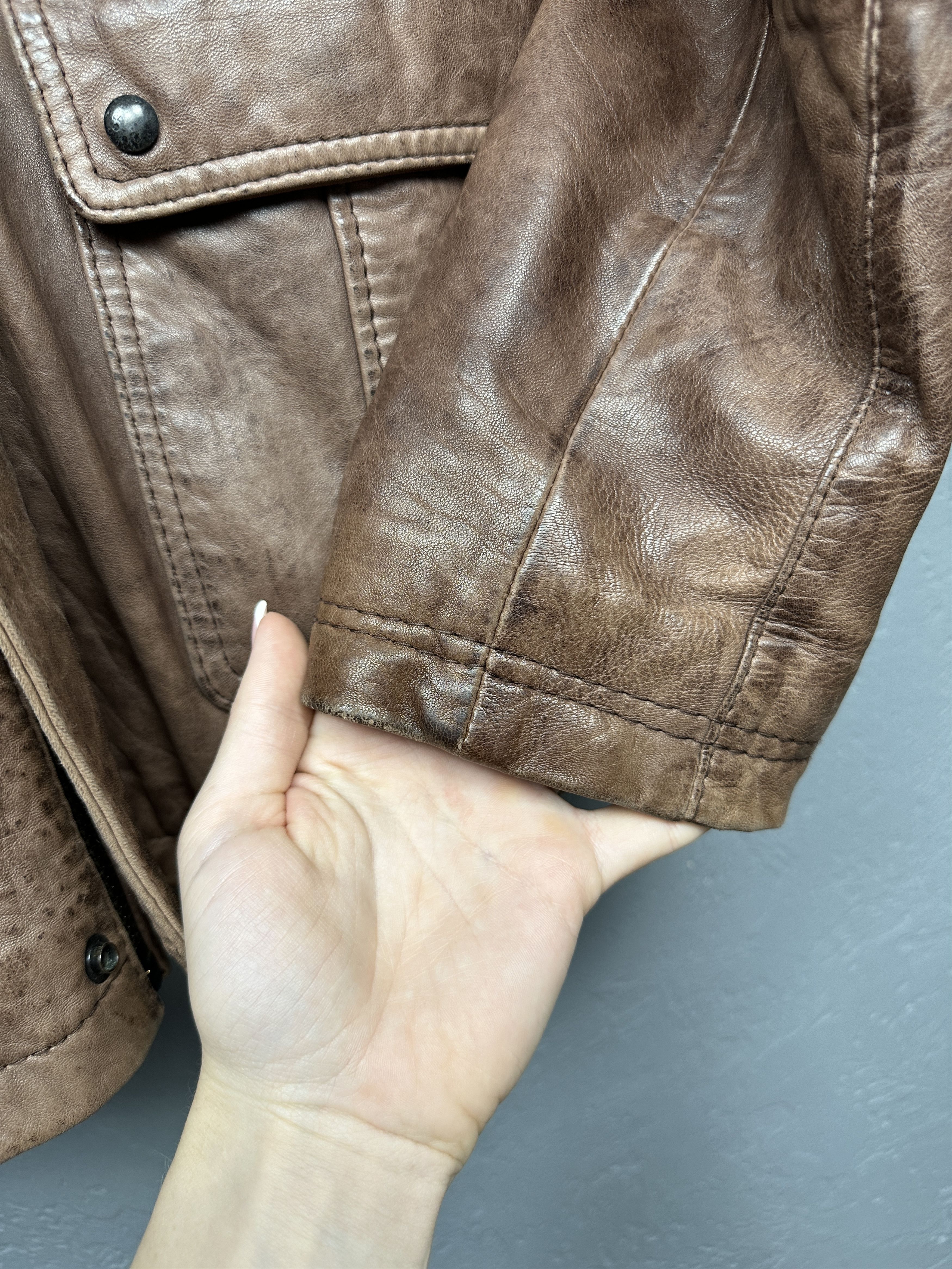 Hugo Boss Hugo Boss Orange Vintage Mens Leather Jacket Size US XL / EU 56 / 4 - 11 Thumbnail