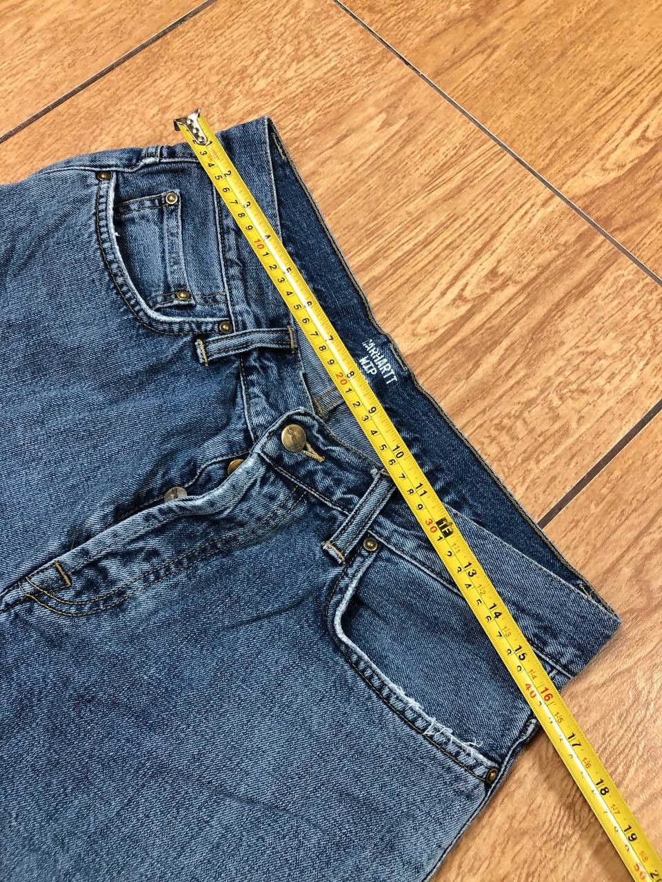 Carhartt × Japanese Brand Crazy Crash Dirty Baggy Faded Jean Japan Avant Garde Style Size US 32 / EU 48 - 20 Thumbnail