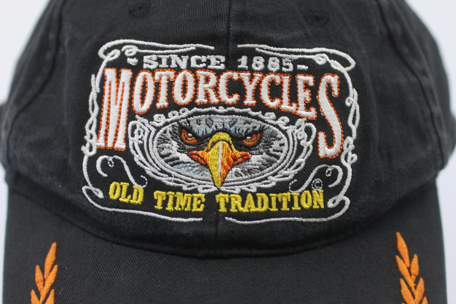 Billabong Vintage Motorcycle Cap “Old Time Tradition Eagle Patch Biker Size ONE SIZE - 2 Thumbnail
