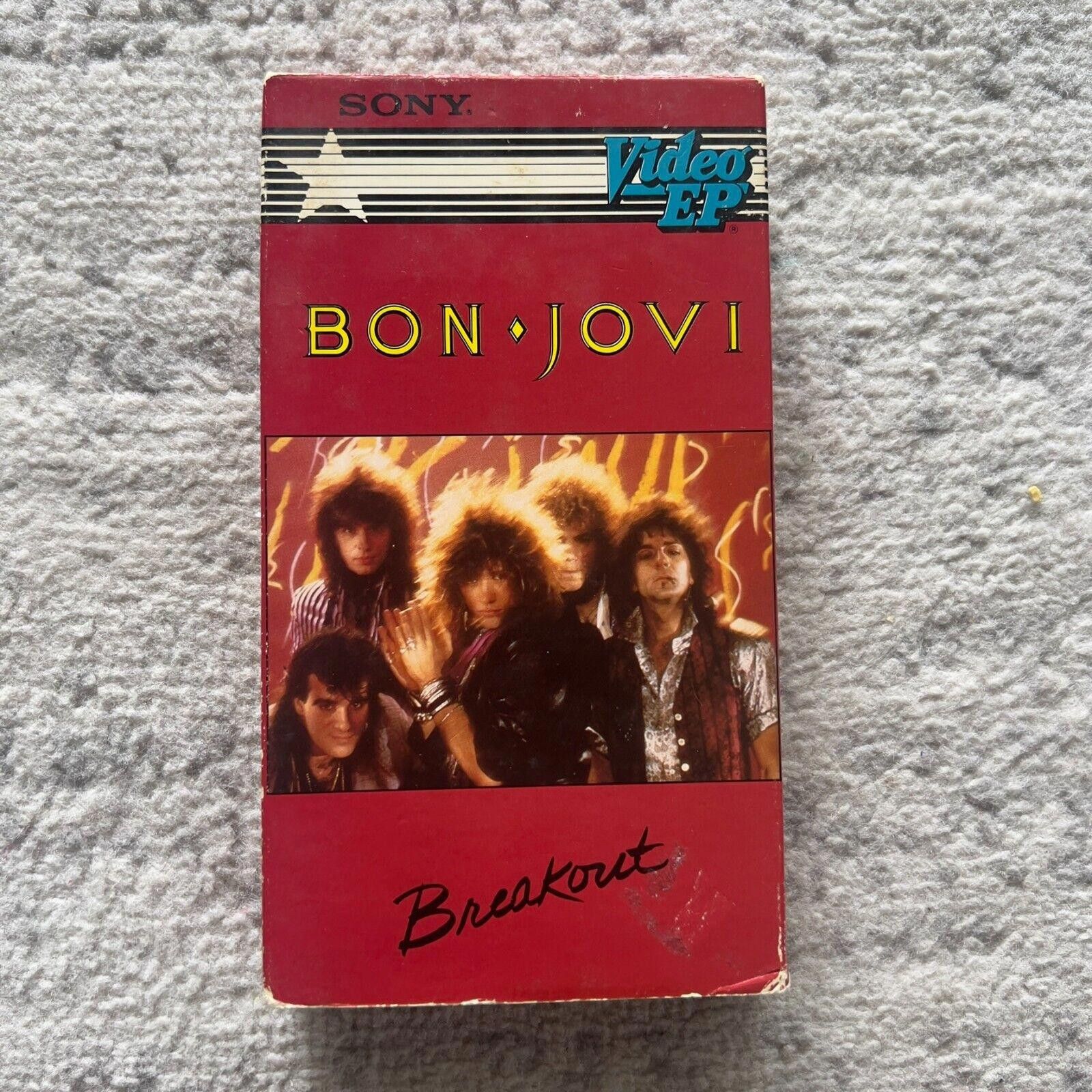 Designer Bon Jovi Breakout VHS Sony Video EP Rare Size ONE SIZE - 1 Thumbnail