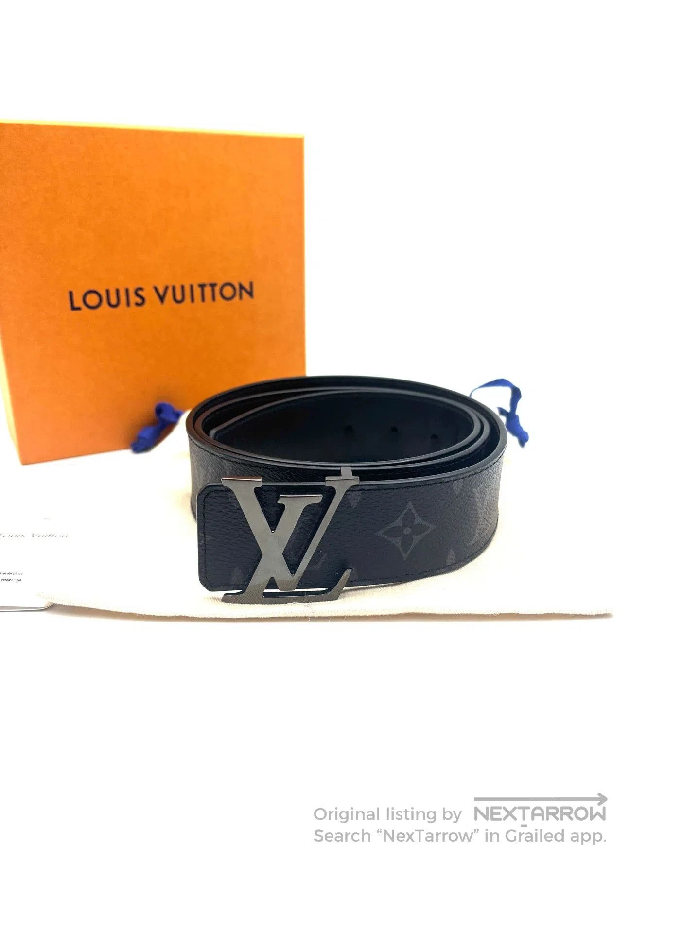 Louis Vuitton LV Initiales Monogram Leather Belt. Size ONE SIZE - 1 Thumbnail