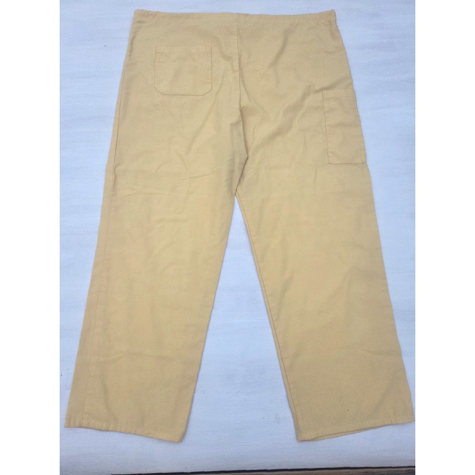 Vintage Adar Scrub Pants Women’s XL Yellow Drawstring Medical Nurse Dental Vet Work Pants Size 40" / US 18 - 6 Thumbnail