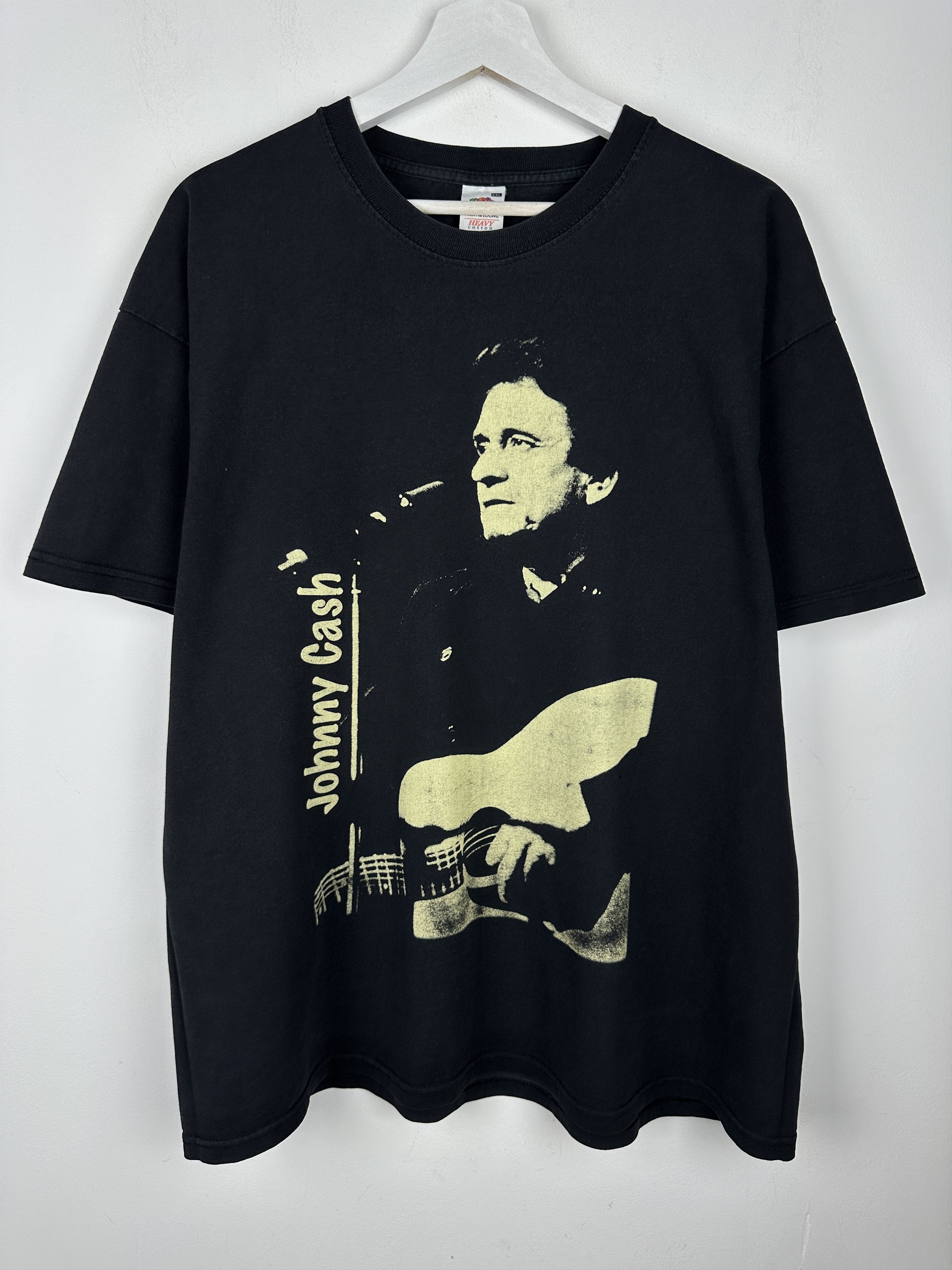Vintage Vintage Johnny Cash Graphic Band T Shirt Tee Rock Metal 90s Size US XL / EU 56 / 4 - 1 Thumbnail