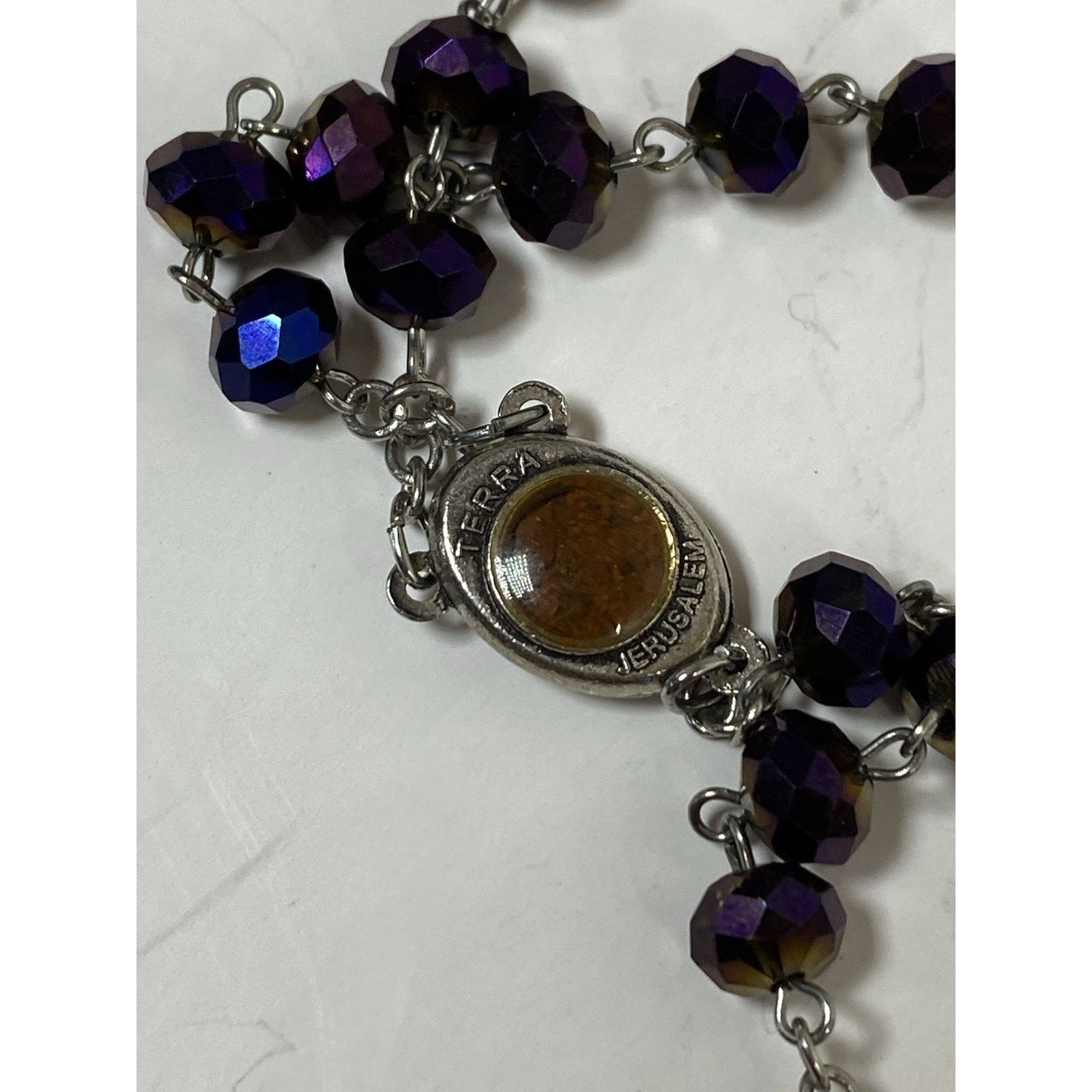 Other JERUSALEM TERRA Rosary Purple Crystalized Beads Rosary Size ONE SIZE - 10 Thumbnail