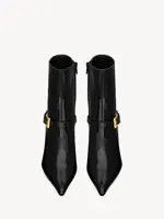 Saint Laurent Paris oc11z0226 806645 Lee Booties in Glazed Leather in Black Size US 11 / IT 41 - 2 Thumbnail