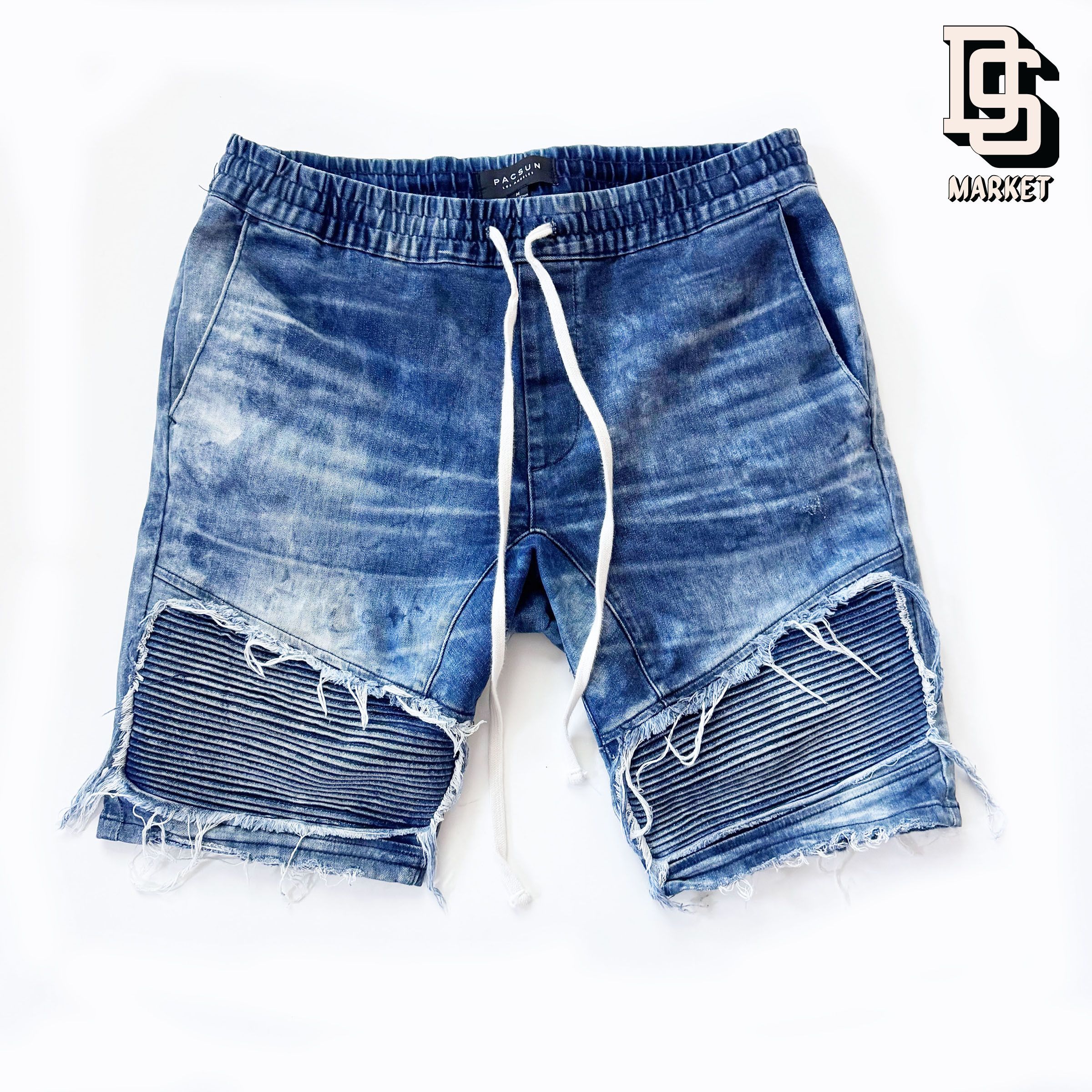 Pacsun PACSUN BIKER DENIM SHORT MEDIUM ACTIVE STRETCH SKINNY Size US 32 / EU 48 - 1 Thumbnail
