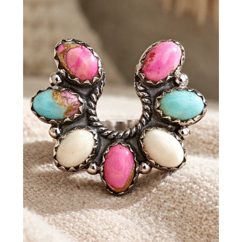 & Other Stories Cotton Candy Naja Sterling Silver Handmade Ring Adjustable Size ONE SIZE - 1 Thumbnail