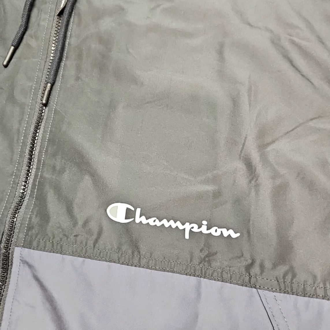 Champion Champion Full Zip Lightweight Colorblock Jacket Men 2XL Gray Black Blue Hoodie Size US XXL / EU 58 / 5 - 2 Thumbnail