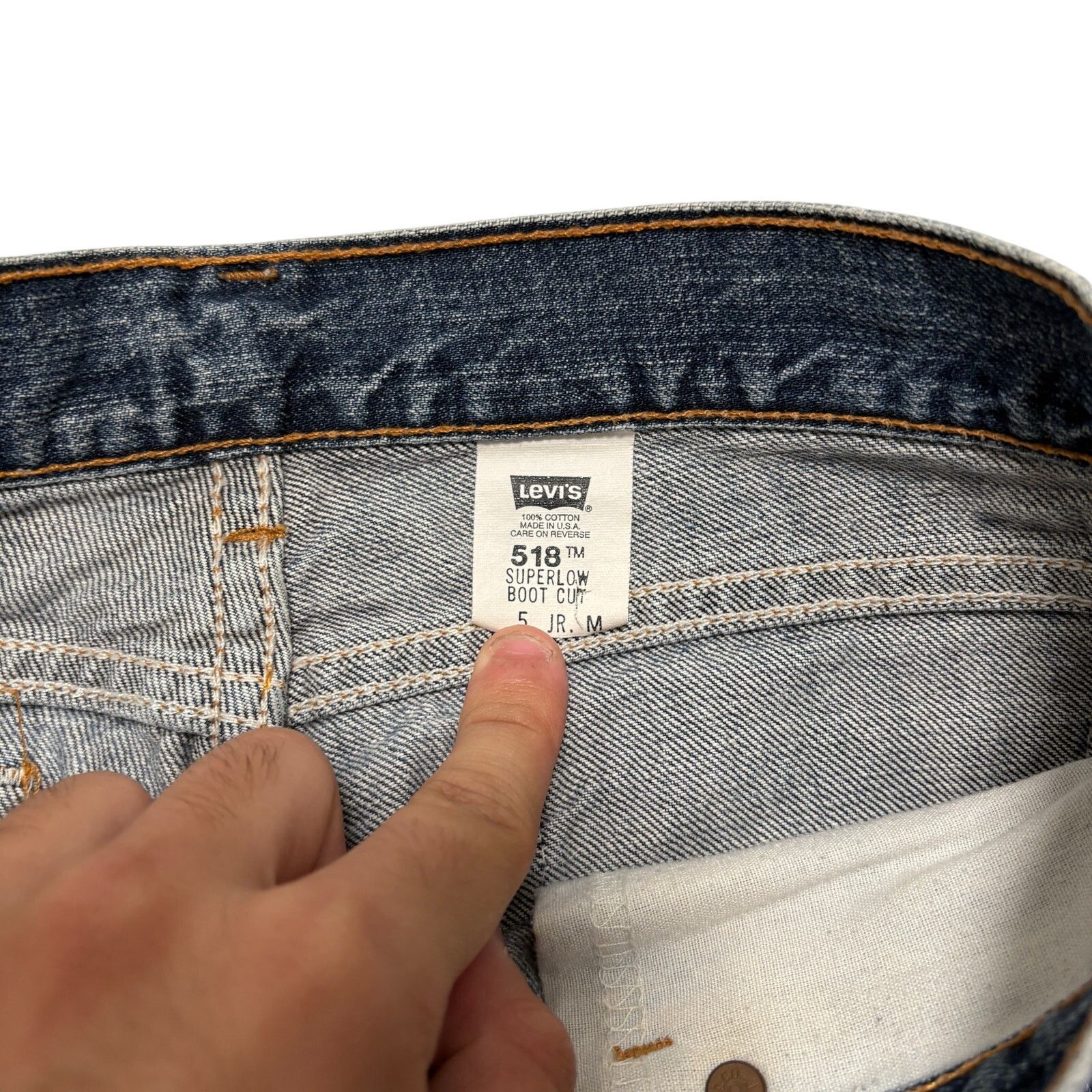 Levi's VTG 90s Levi's 518 Low Rise Bootcut Flare Jeans Blue 30x31 Size 30" / US 8 / IT 44 - 3 Thumbnail
