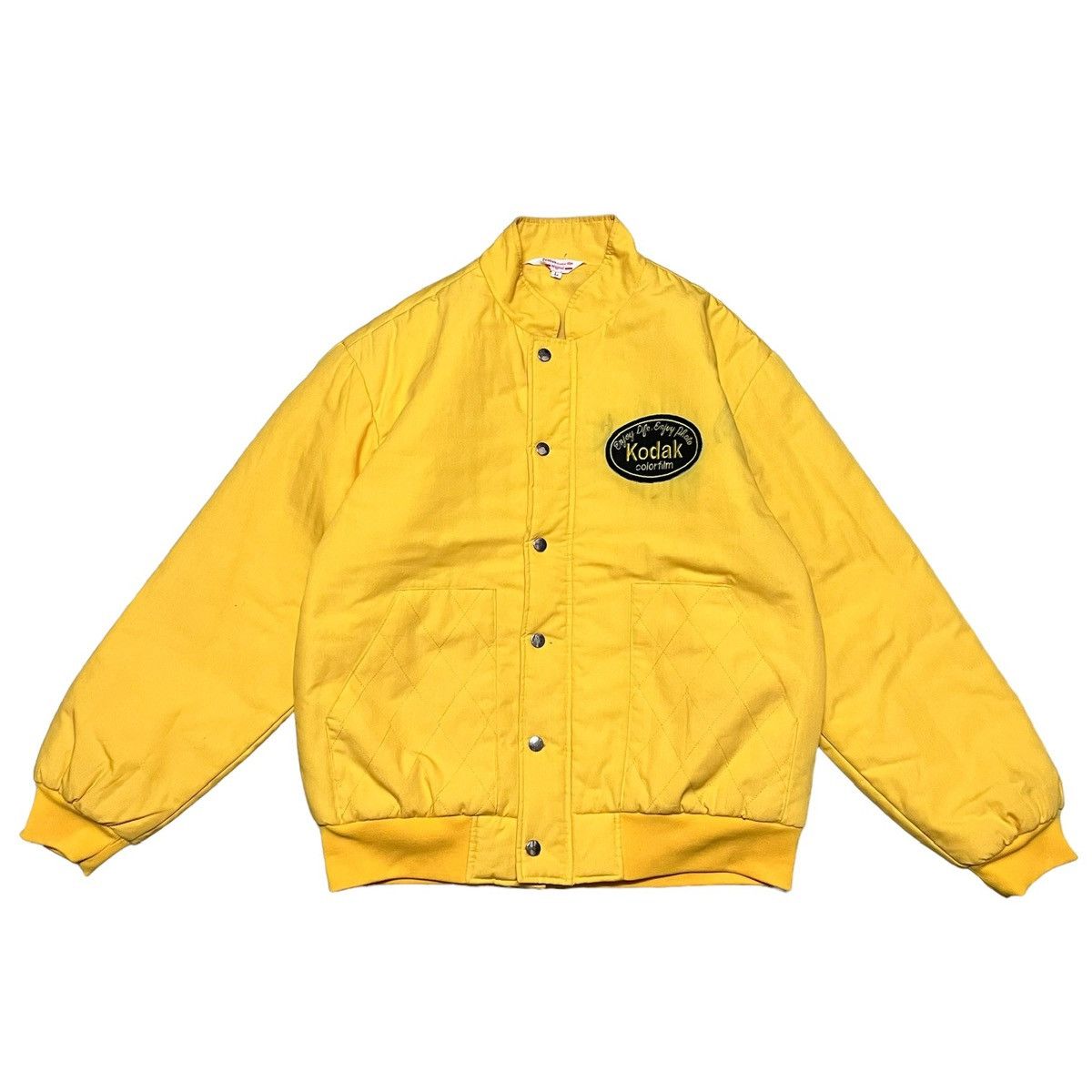 image of 90's Kodak Color Film Puffer Style Jacket in Black, Men's (Size Medium)