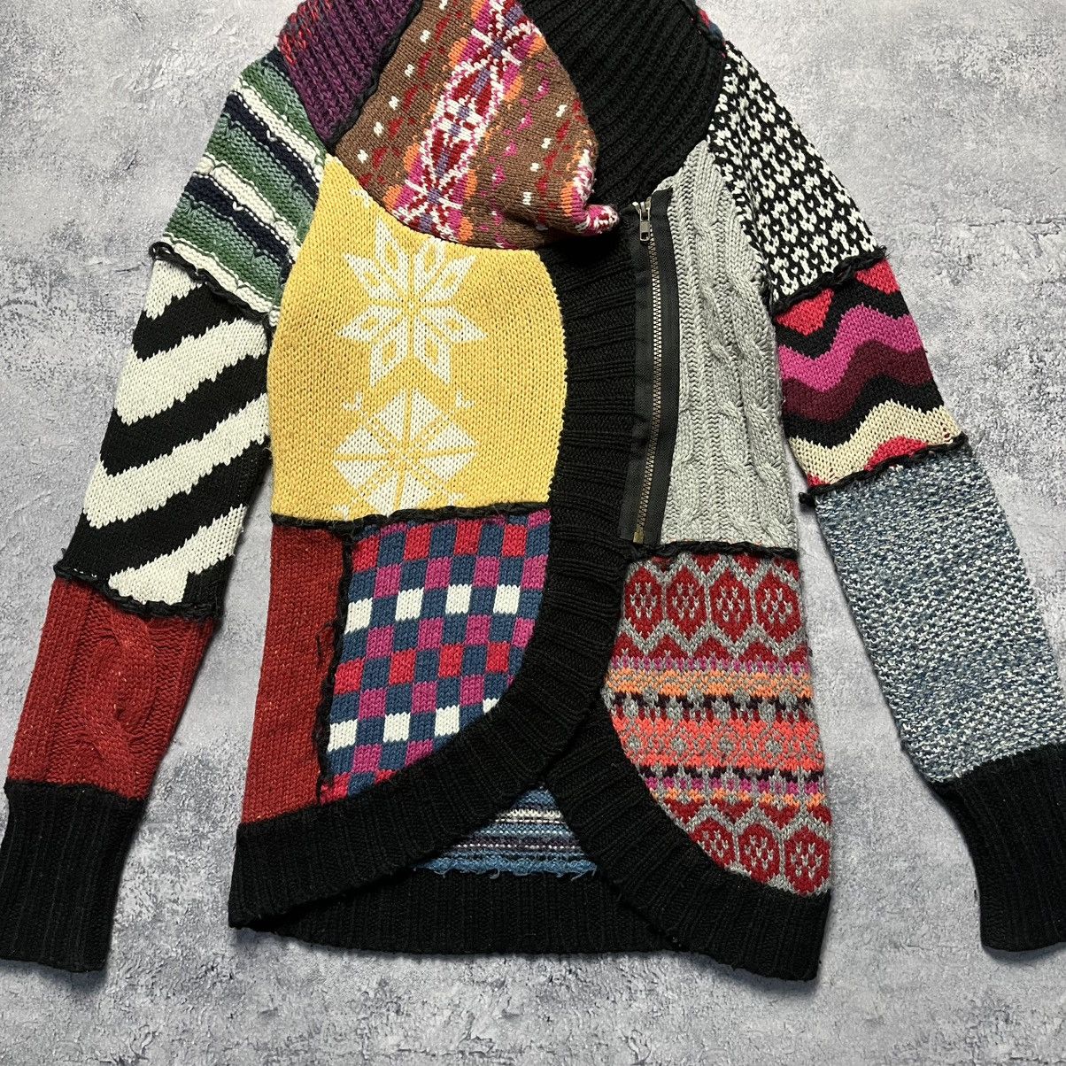 Desigual Vintage Desigual Patchwork Knitted Cardigan Sweater Coogi Size M / US 6-8 / IT 42-44 - 3 Thumbnail
