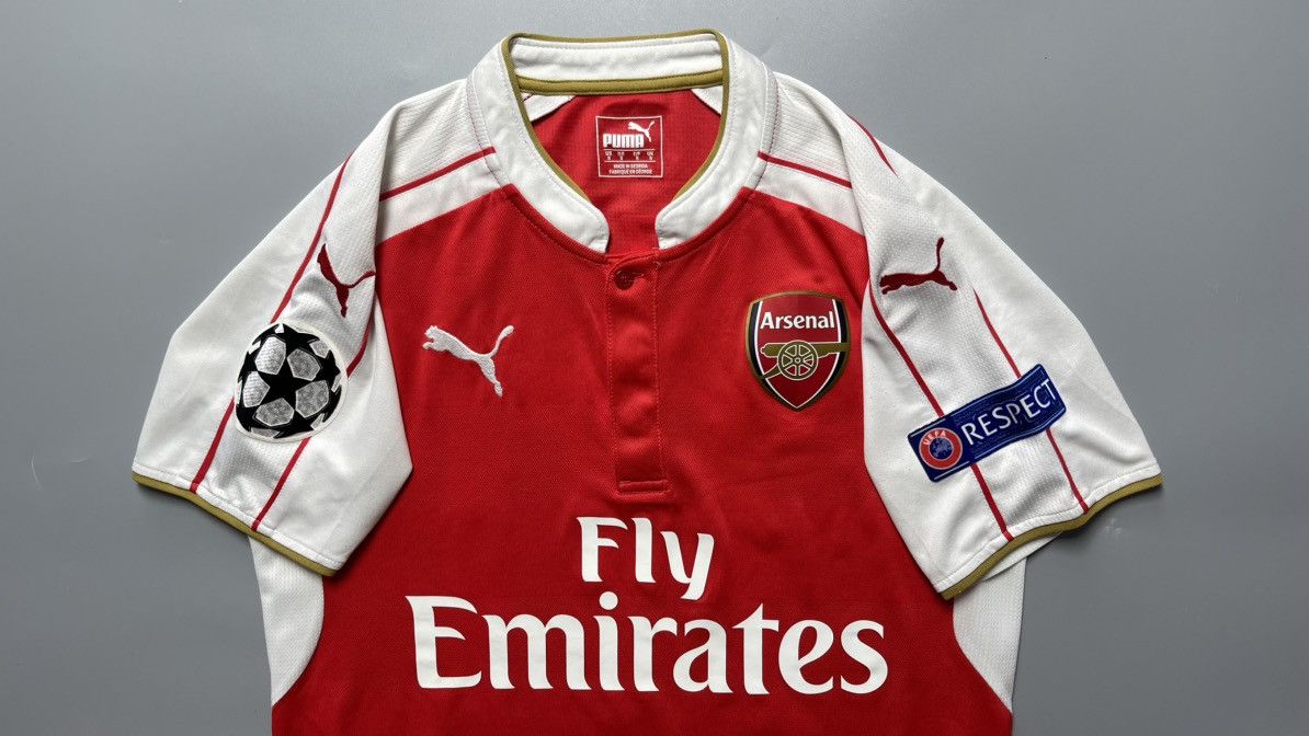 Puma ARSENAL PUMA 2015/2016 FOOTBALL SOCCER HOME JERSEY #10 OZIL Size US S / EU 44-46 / 1 - 3 Thumbnail