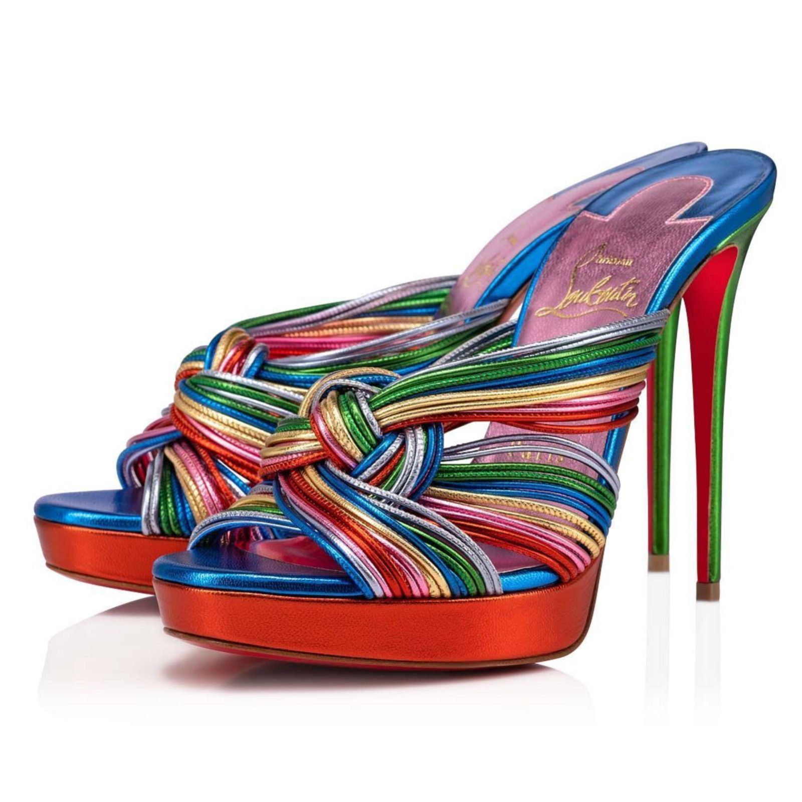 Christian Louboutin Multitaski Alta 120 Multi Backless Sandal Heel Pump 37.5 Size US 7.5 / IT 37.5 - 1 Thumbnail