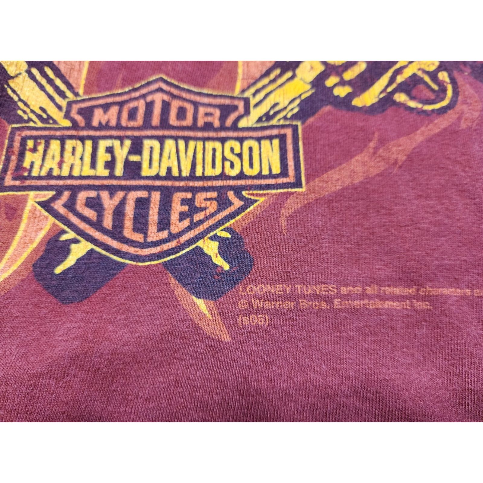 Harley Davidson Harley Davidson Mens XL Red Short Sleeve T-Shirt Looney Tunes Yosemite Sam Graphic Tee Mens Size US XL / EU 56 / 4 - 6 Thumbnail