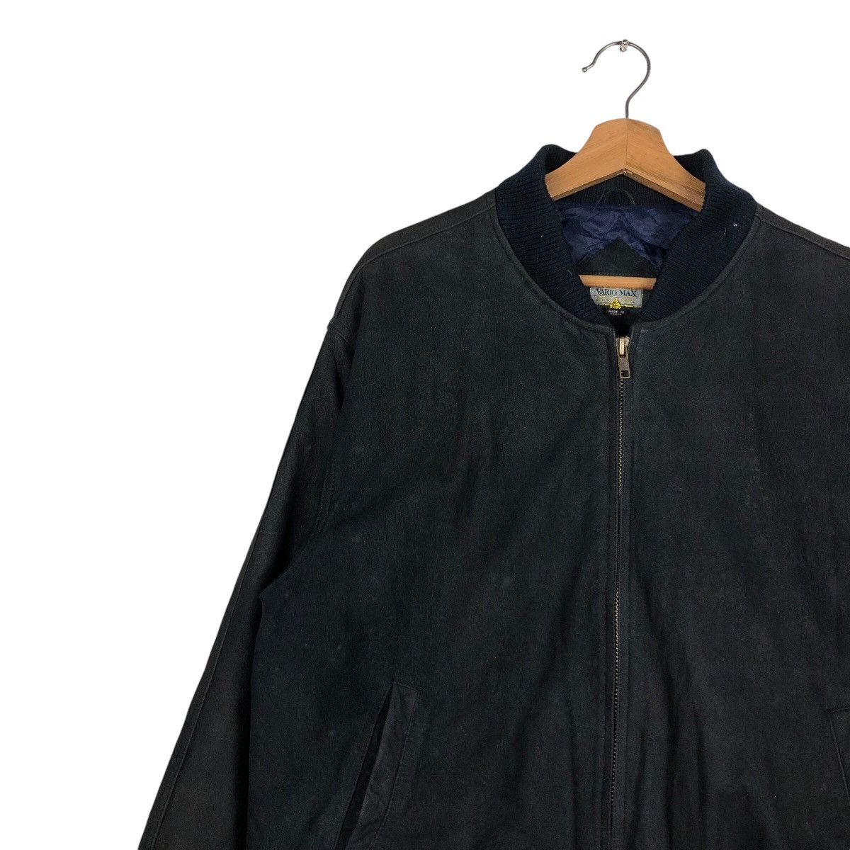 Japanese Brand 📌Vintage Bomber Leather Jacket Vario Max Issey Miyake Size US L / EU 52-54 / 3 - 8 Thumbnail