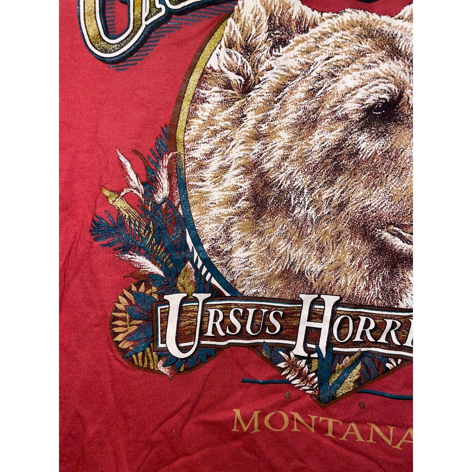 Jerzees 90s Vintage Grizzly Country Ursus Horribilis Montana Shirt Size US S / EU 44-46 / 1 - 6 Thumbnail