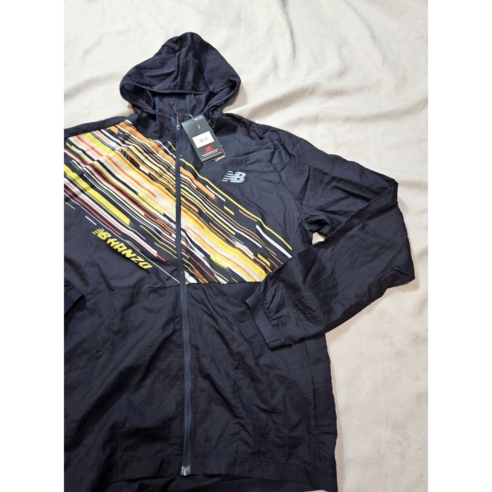 New Balance New Balance Jacket Mens M Black Hanzo Lightweight Hoodie Soccer Football Shirt Size US M / EU 48-50 / 2 - 5 Thumbnail