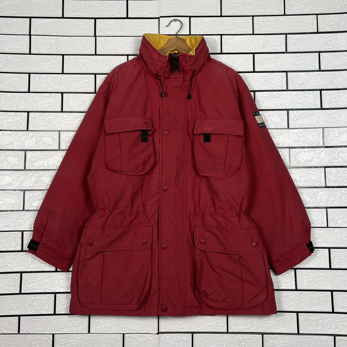 Tommy Hilfiger Vintage 90's TOMMY HILFIGER Utility Puffer Jacket #4063-C185 Size US L / EU 52-54 / 3 - 1 Thumbnail