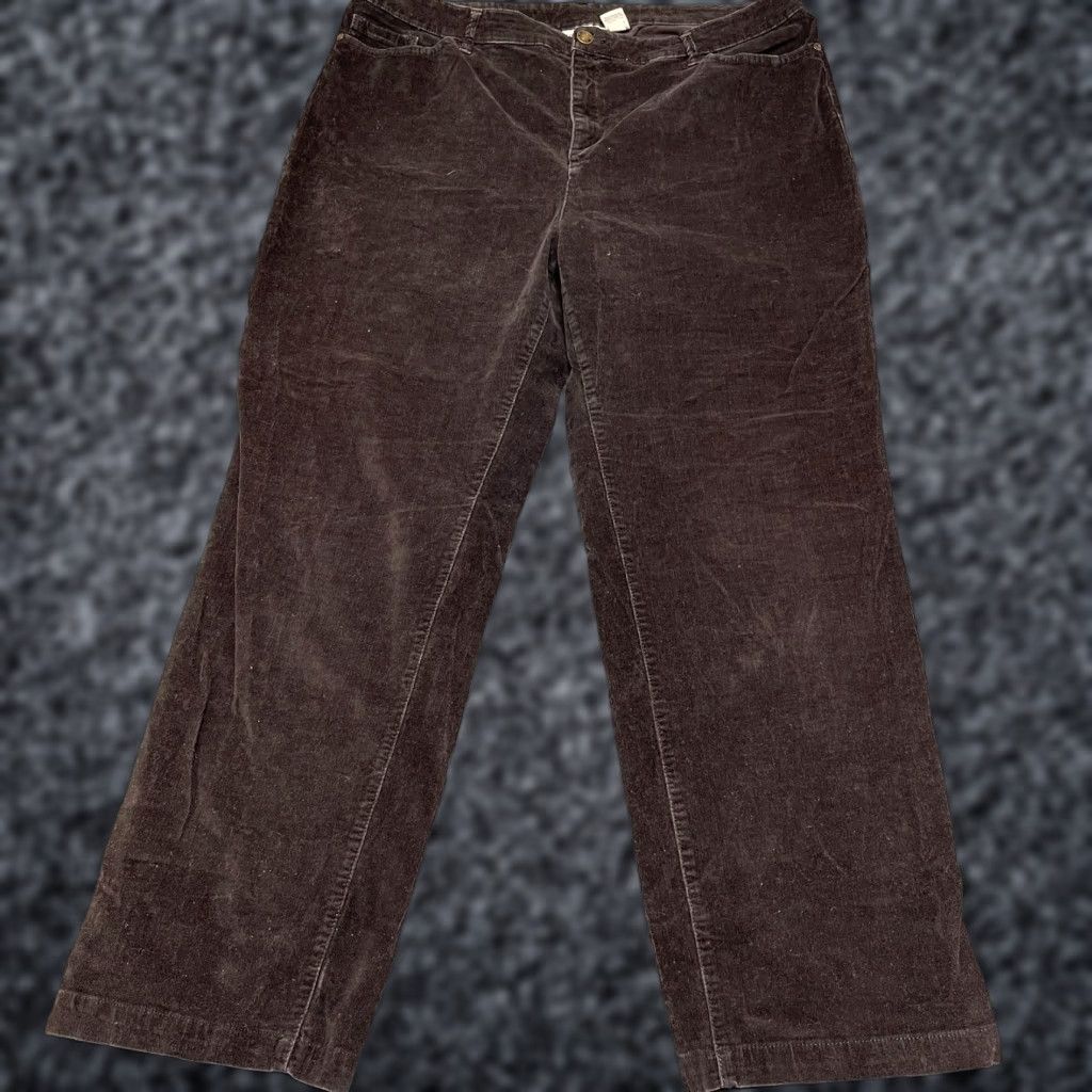 Croft & Barrow Croft & Barrow Corduroy Pants Women 18 Short Dark Brown Cotton Stretch High Rise Pants Brown Women 18 Corduroy High Rise Casual Size 40" / US 18 - 1 Thumbnail