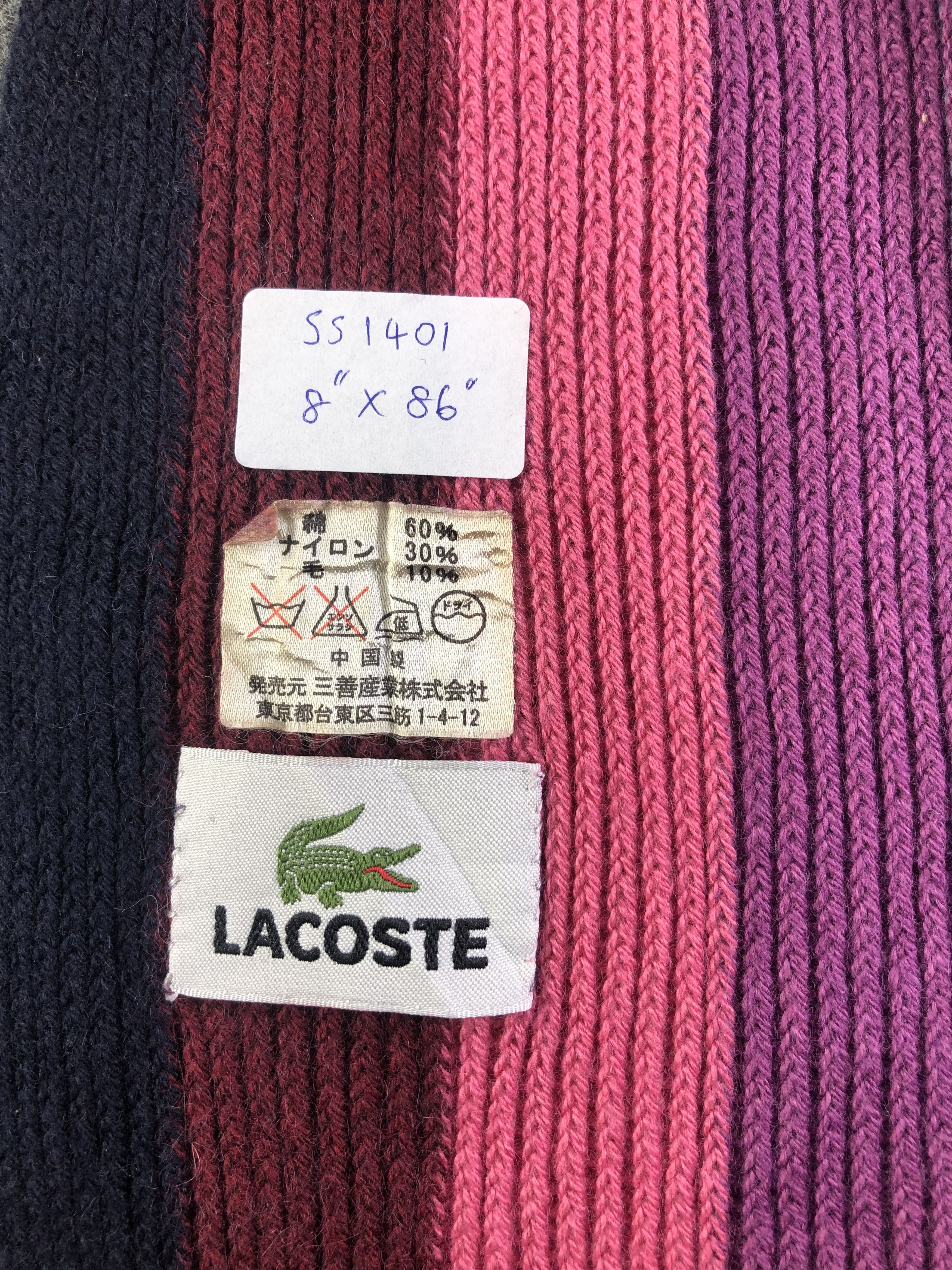 Lacoste La Coste Scarf / Muffler / Neckwear SS1401 Size ONE SIZE - 4 Thumbnail