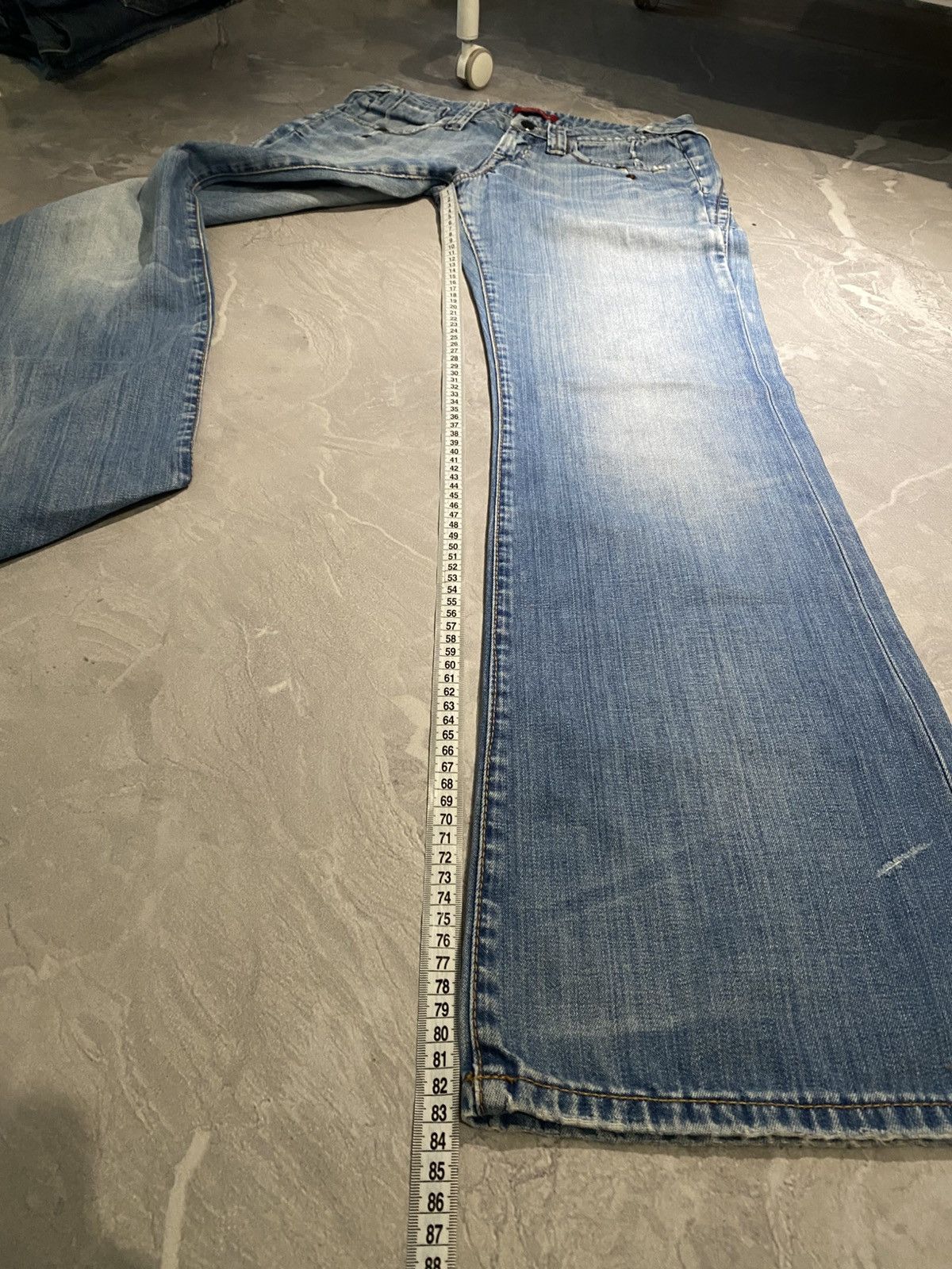 Japanese Brand Washed Archive Flared Jean Distressed Fade Grunge Core Size US 30 / EU 46 - 11 Thumbnail
