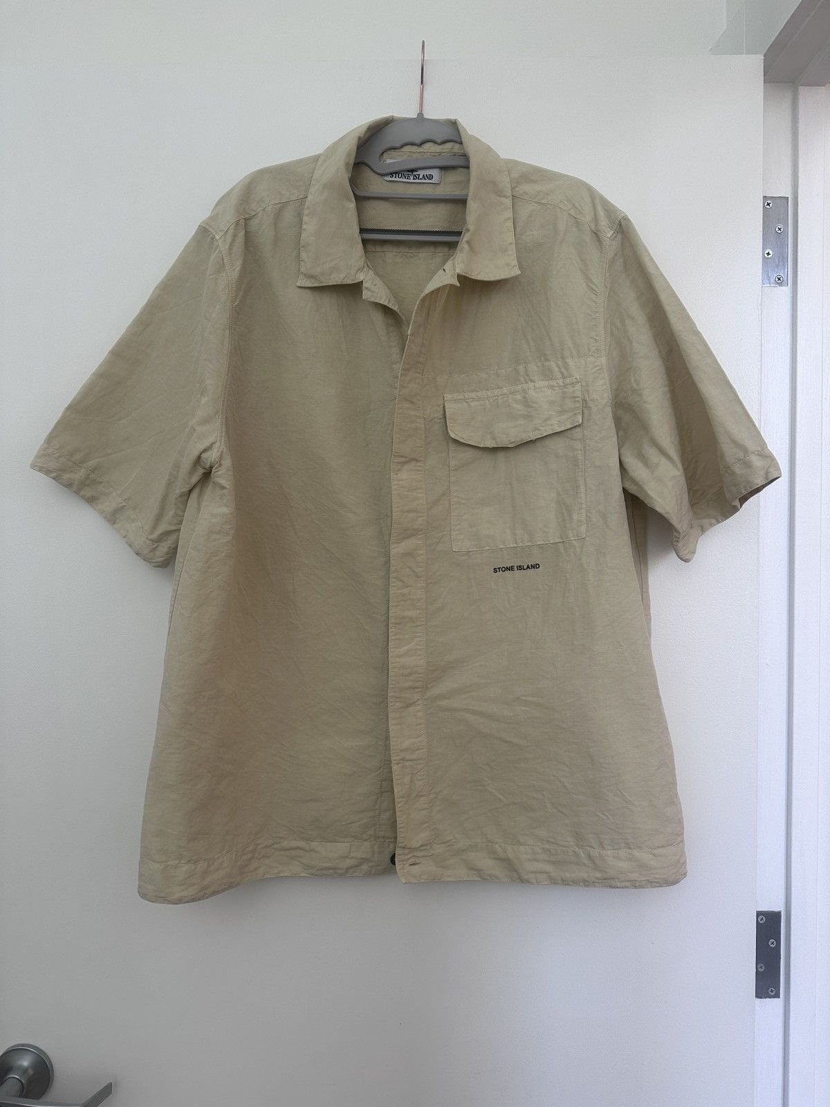 Stone Island STONE ISLAND - Cotton/Hemp short sleeve button down Size US L / EU 52-54 / 3 - 1 Thumbnail