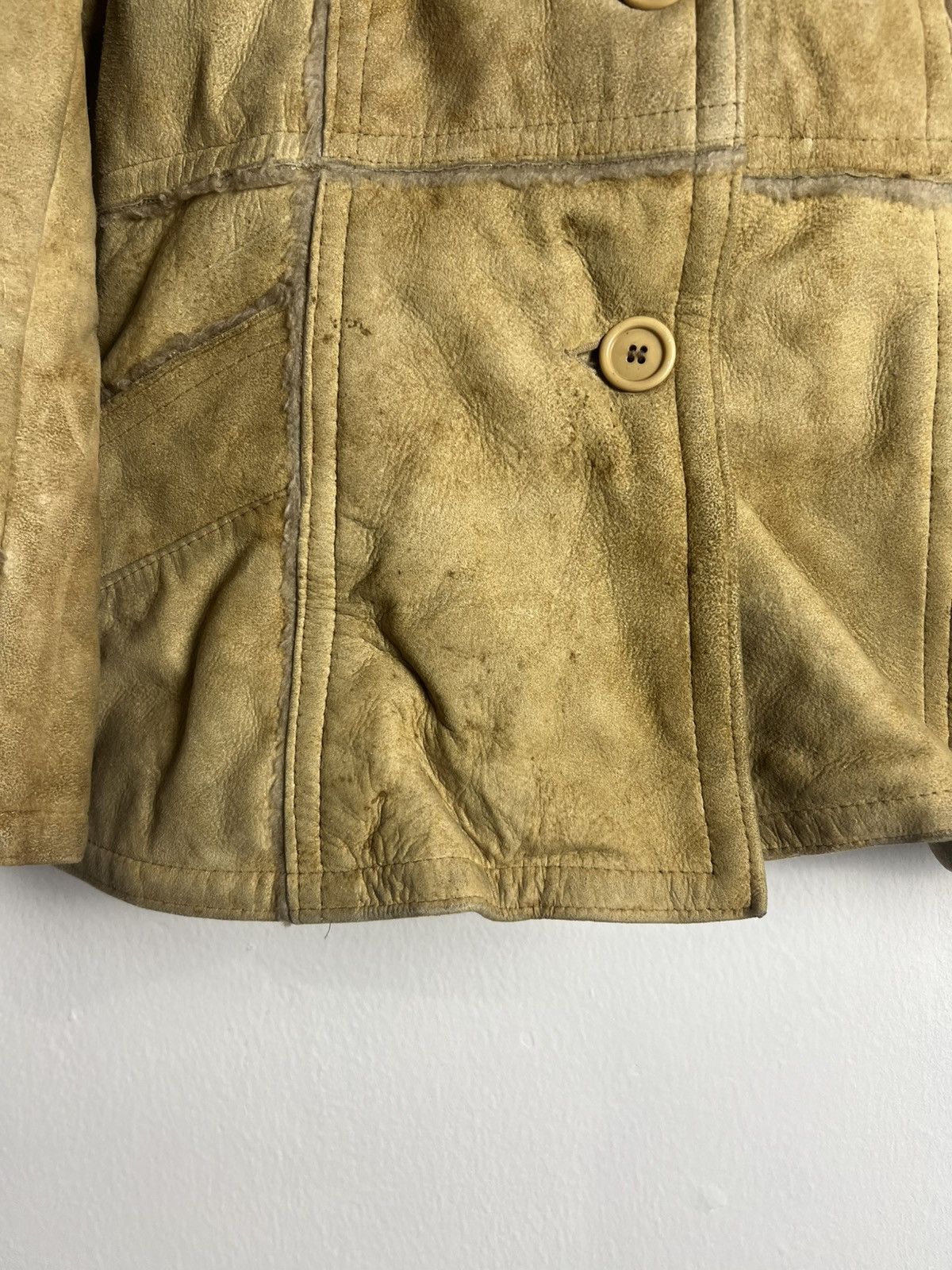 Vintage Vintage 70s Cosa Nova Tan Leather Suede Faux Fur Jacket Size US M / EU 48-50 / 2 - 8 Thumbnail