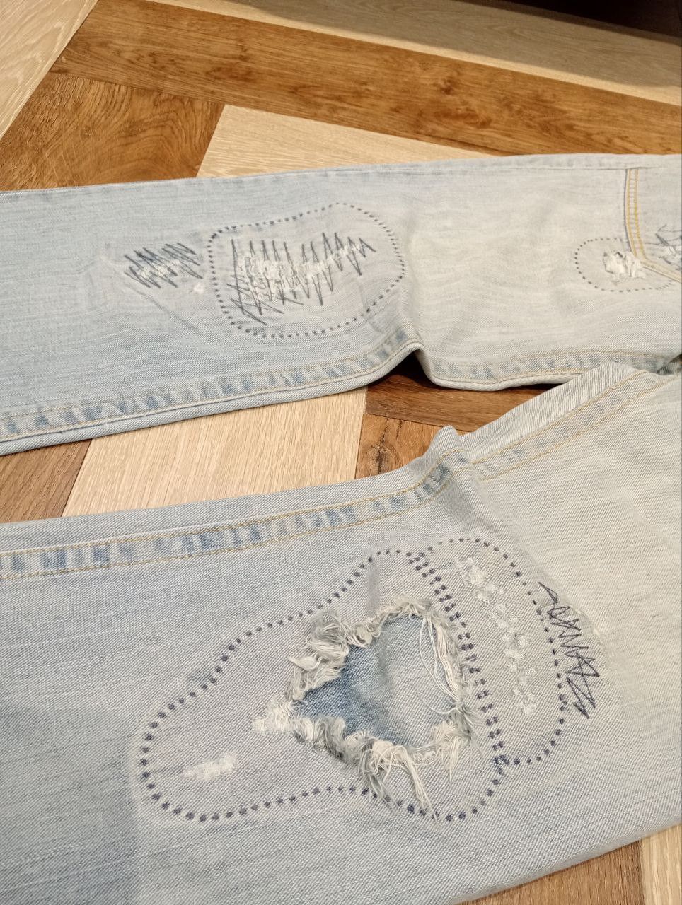 If Six Was Nine JAPANESE CUSTOM CULTURE FLARED JEANS Size US 33 - 7 Thumbnail