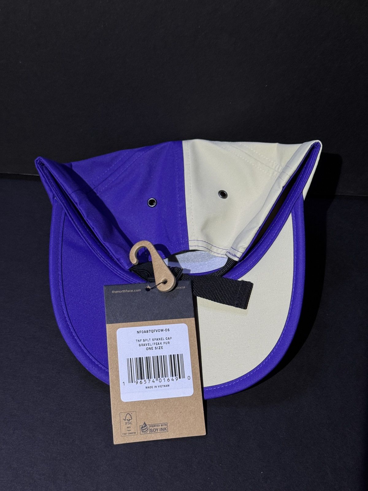 Supreme × The North Face Supreme The North Face Split 6-Panel Hat Cap Purple Natural Size ONE SIZE - 3 Thumbnail