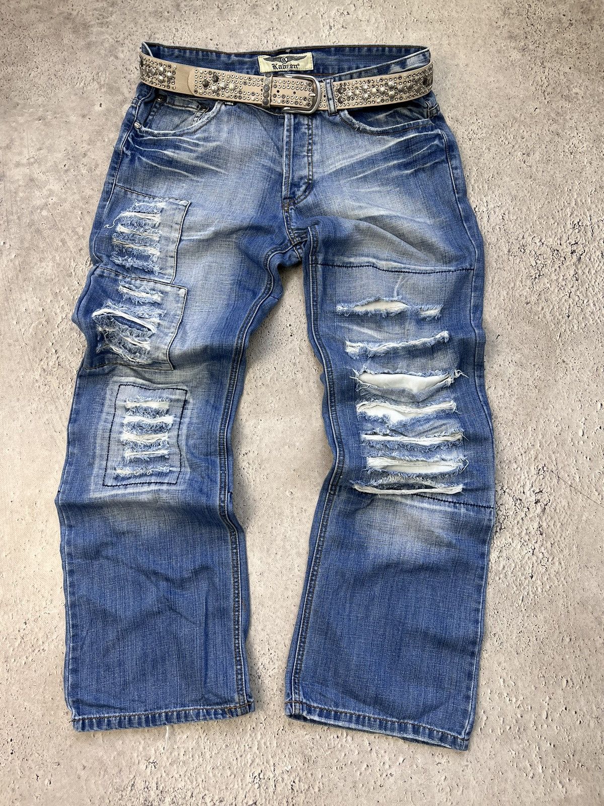 Diesel × Japanese Brand VINTAGE JAPANESE RUSTY FADED DISTRESSED PANTS+belt Size US 36 / EU 52 - 1 Thumbnail