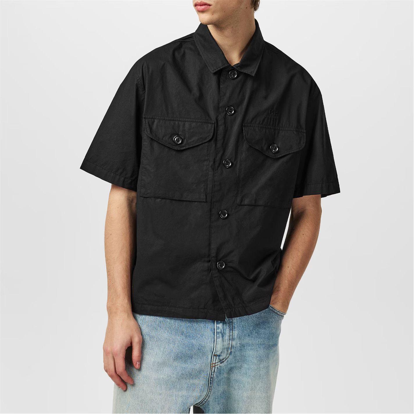 C.P. Company o1g2r1mq0426 Short Sleeve Shirt in Black Size US M / EU 48-50 / 2 - 3 Thumbnail