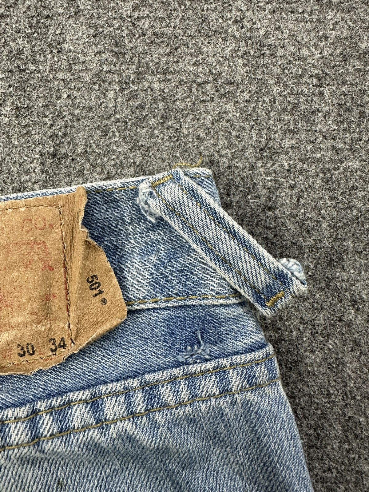 Levi's Vintage Levis 501 Faded Blue Jeans 33x33 S0047 Size US 33 - 8 Thumbnail