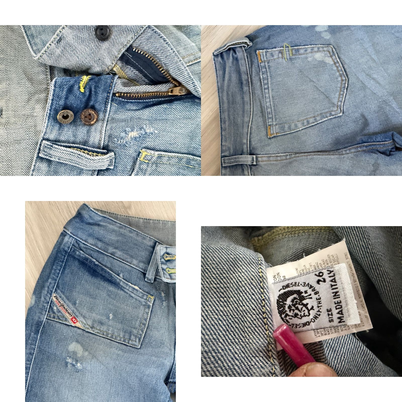 Diesel Diesel Industry Hush DS Light Blue Jeans 26 W26 L34 Women Distressed 5-Pocket Denim Jeans Size 26" / US 2 / IT 38 - 8 Thumbnail