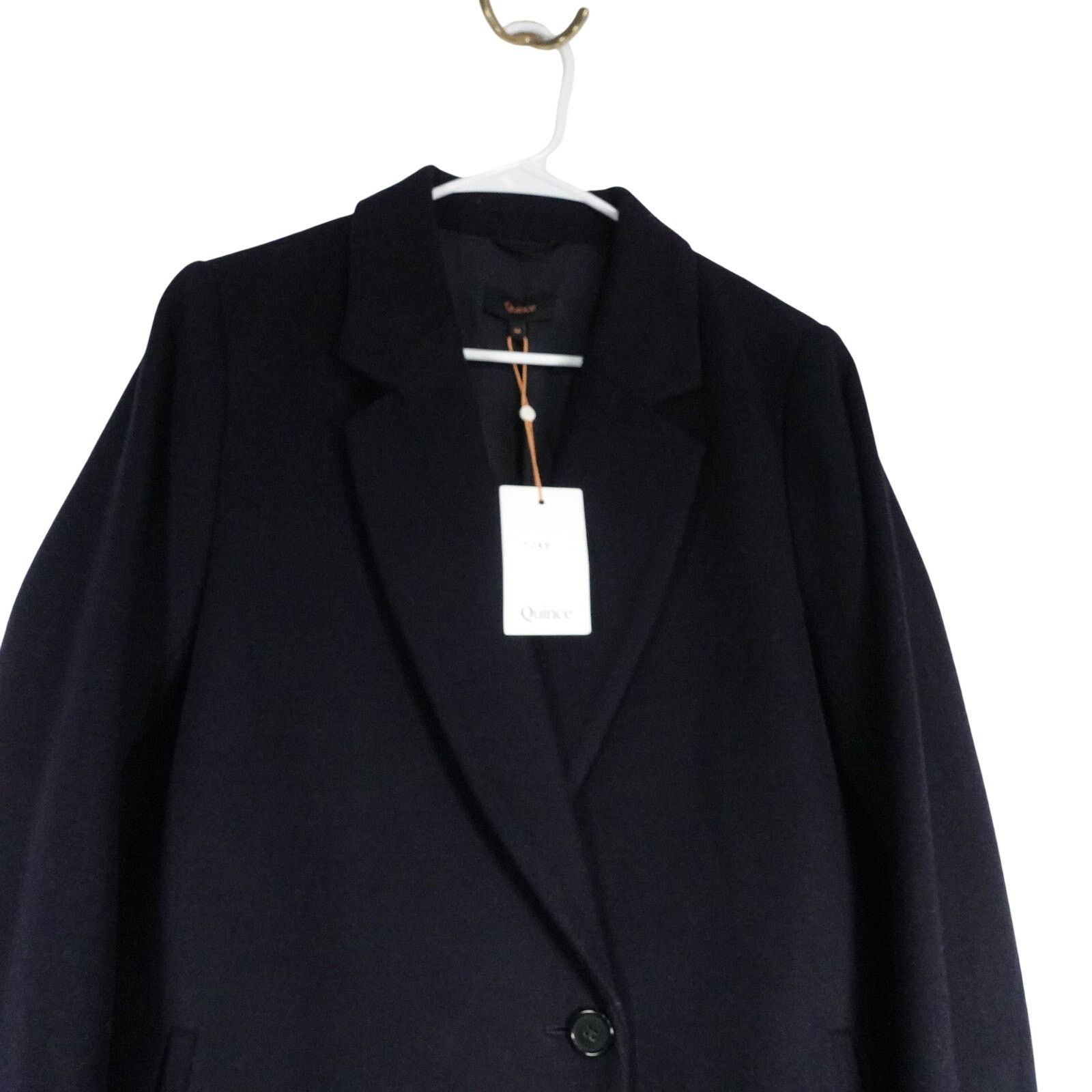 Quince Quince Blue Italian Classic Single Breasted Wool Coat Medium Size M / US 6-8 / IT 42-44 - 2 Thumbnail