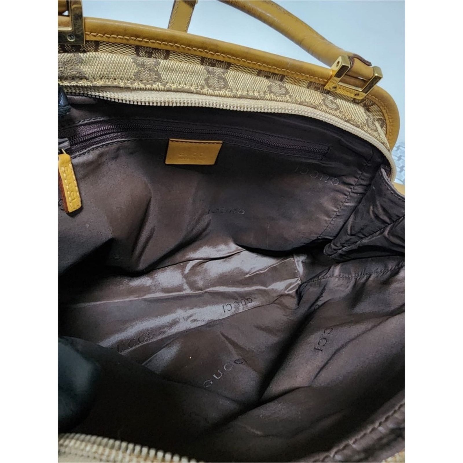 Gucci Au Gucci Vintage Piston Lock Jackie Shoulder Bag Brown/Beige Size ONE SIZE - 14 Thumbnail