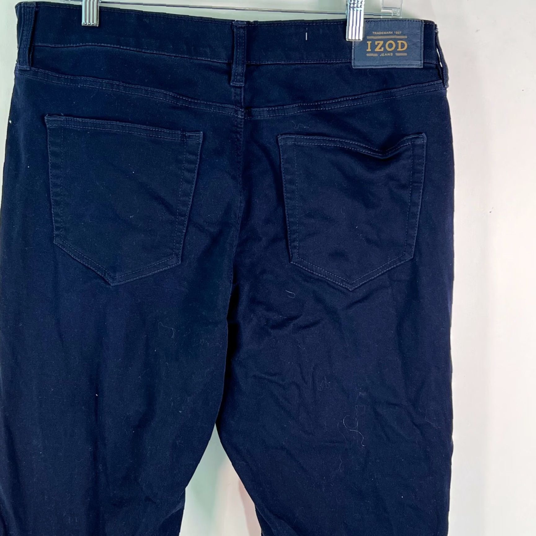 Izod IZOD Mens Regular Fit Flat Front Straight Leg Casual Blue Pants 36 Regular Blue, Chino, City Theme Mens Pants Size US 36 / EU 52 - 6 Thumbnail