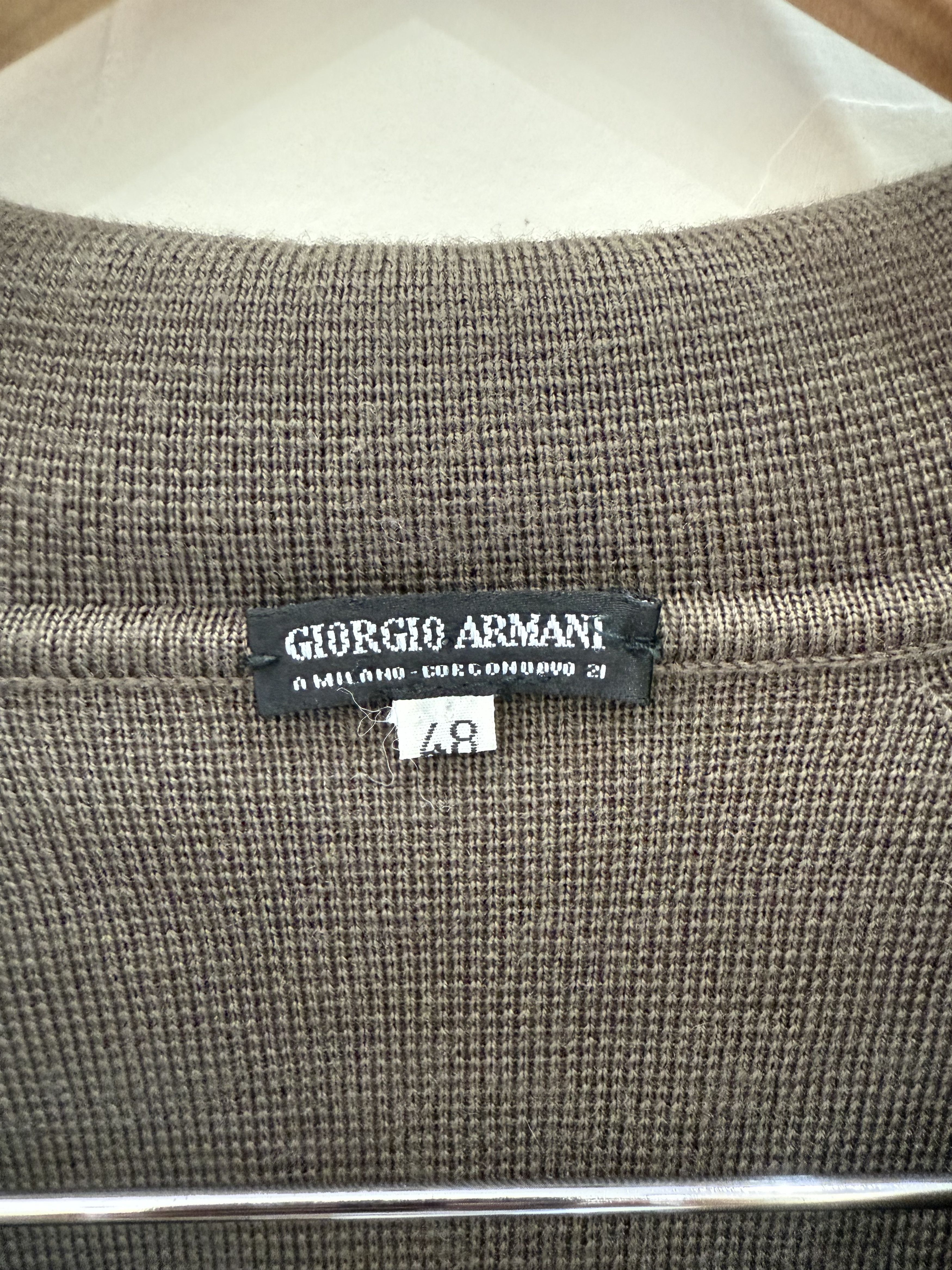 Armani Giorgio Armani V-Neck Wool Sweater Size US M / EU 48-50 / 2 - 5 Thumbnail