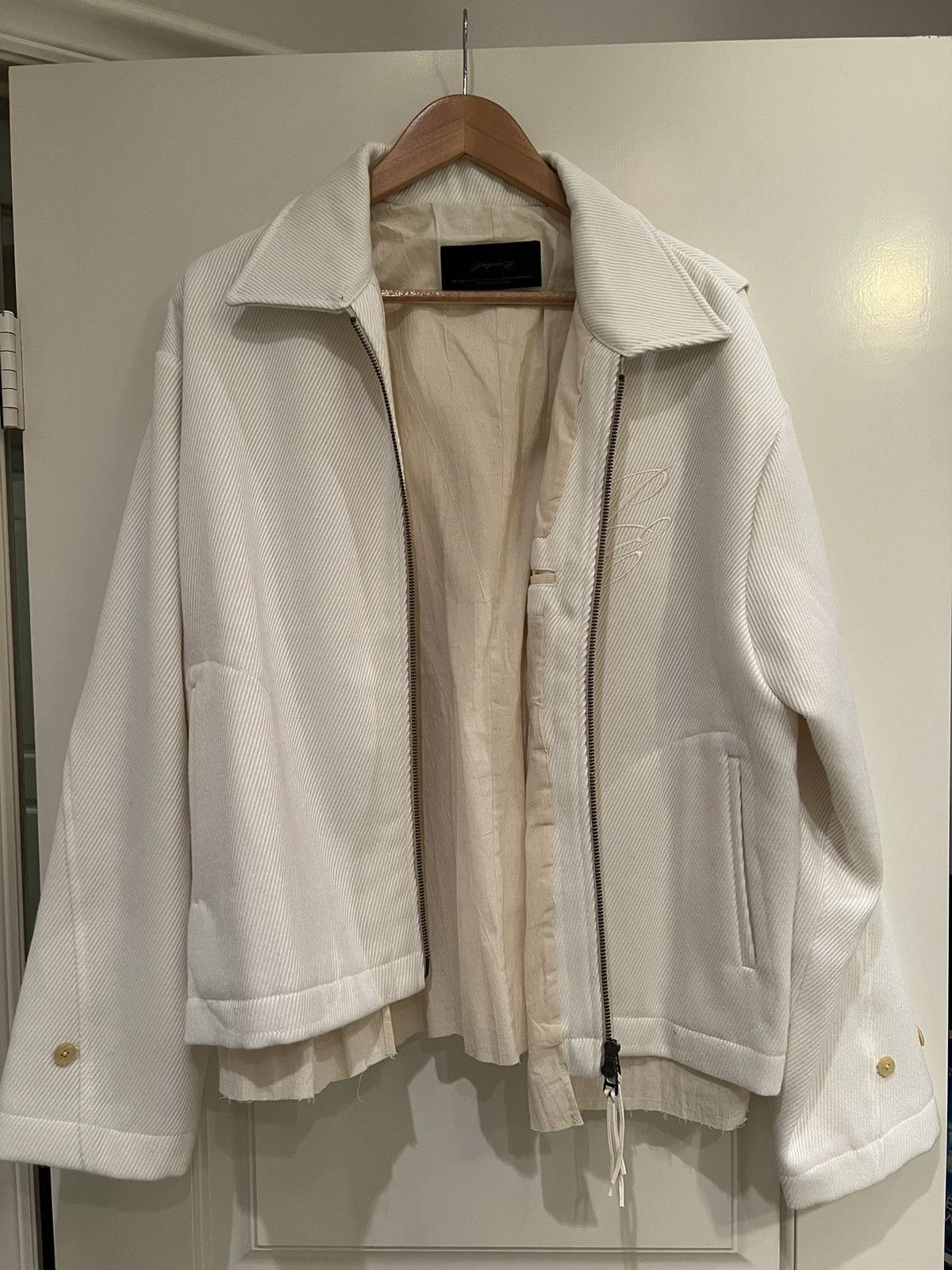 image of Professor E Professor.e 22Fw Embroidered Jkt in White, Men's (Size Medium)