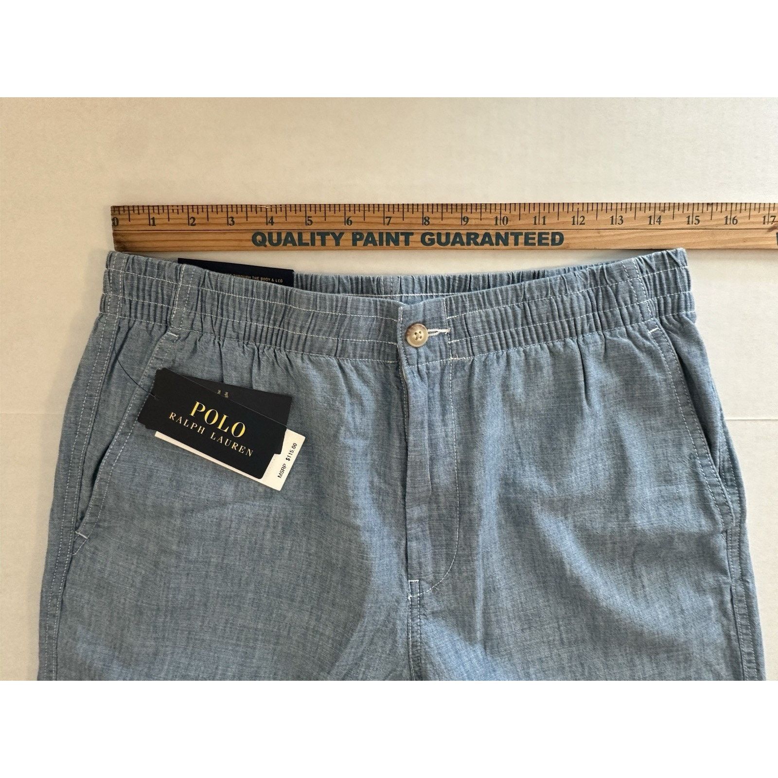 Polo Ralph Lauren Polo Ralph Lauren Prepster M Classic Fit Blue Chambray Pants Size US 30 / EU 46 - 12 Thumbnail