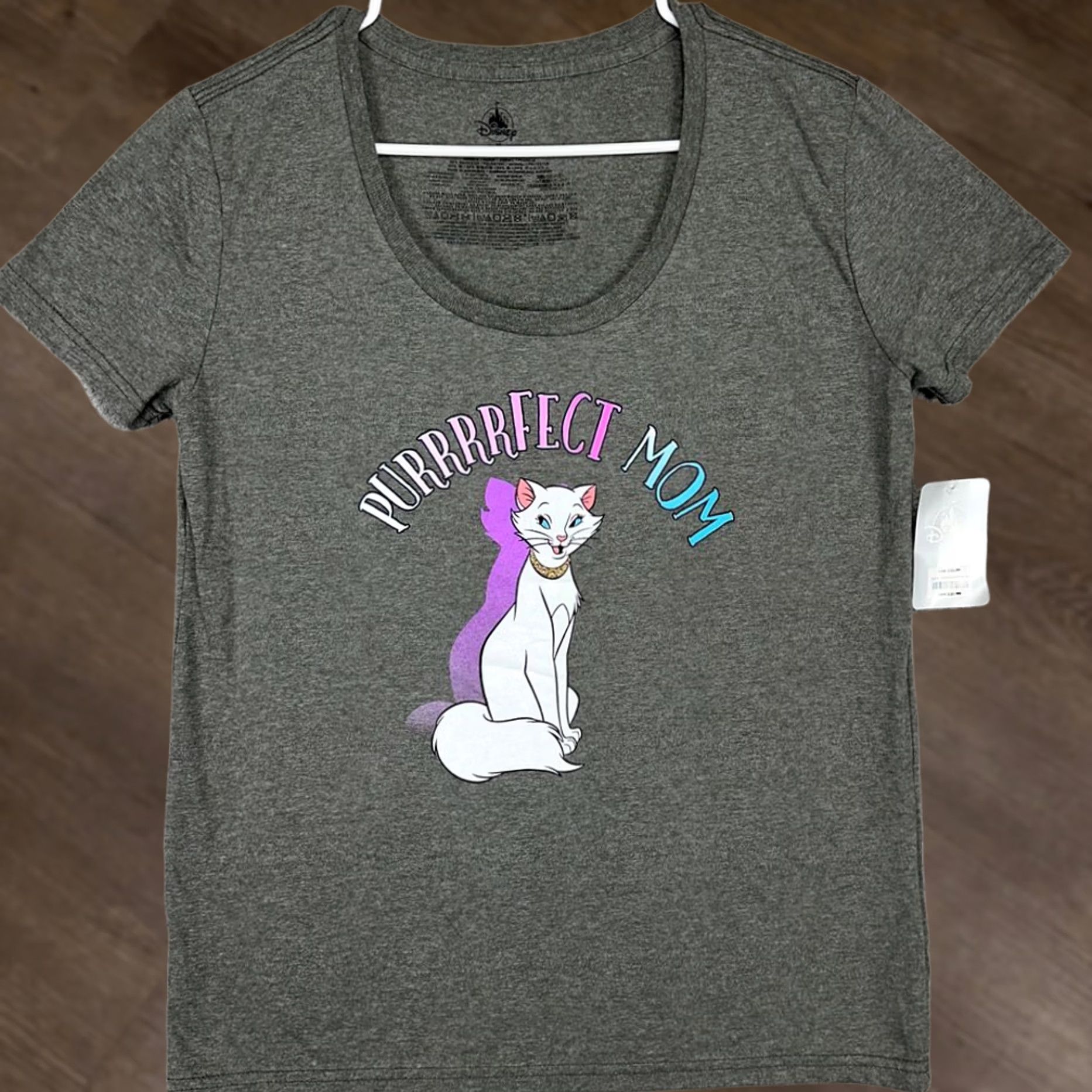 Disney Disney Aristocats T-Shirt Womens Medium Grey Purrfect Mom Scoop Neck Tee NEW Size M / US 6-8 / IT 42-44 - 1 Thumbnail