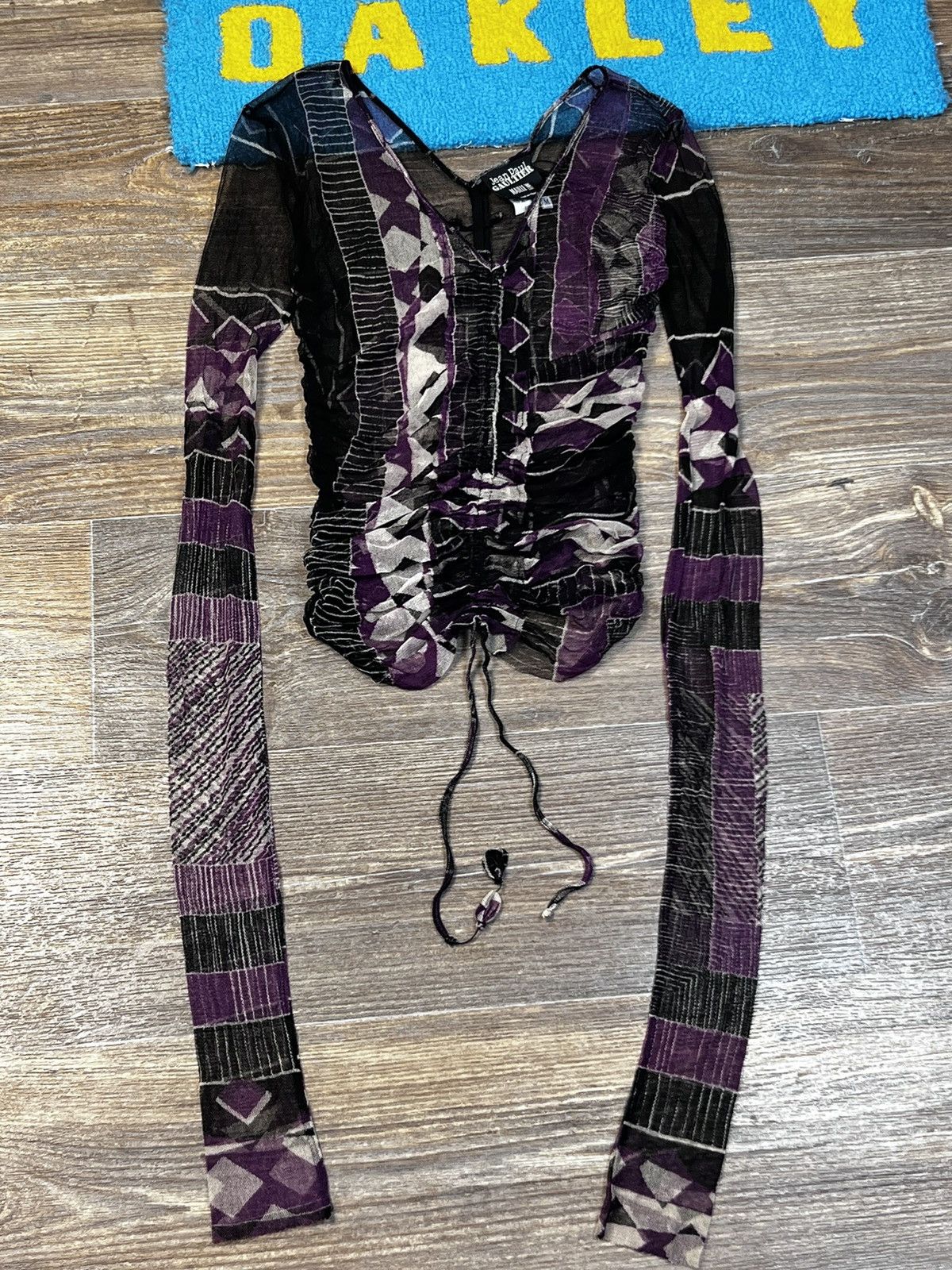 Jean Paul Gaultier Jean Paul Gaultier Multicolour Mesh Extra Long Sleeve Shirt Size M / US 6-8 / IT 42-44 - 1 Thumbnail
