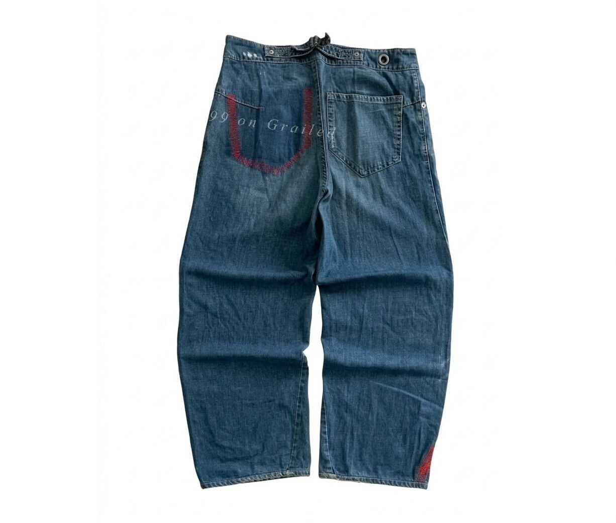 Vintage Vintage A6 2000s Engineered Buckle Back Jeans Size US 34 / EU 50 - 1 Thumbnail