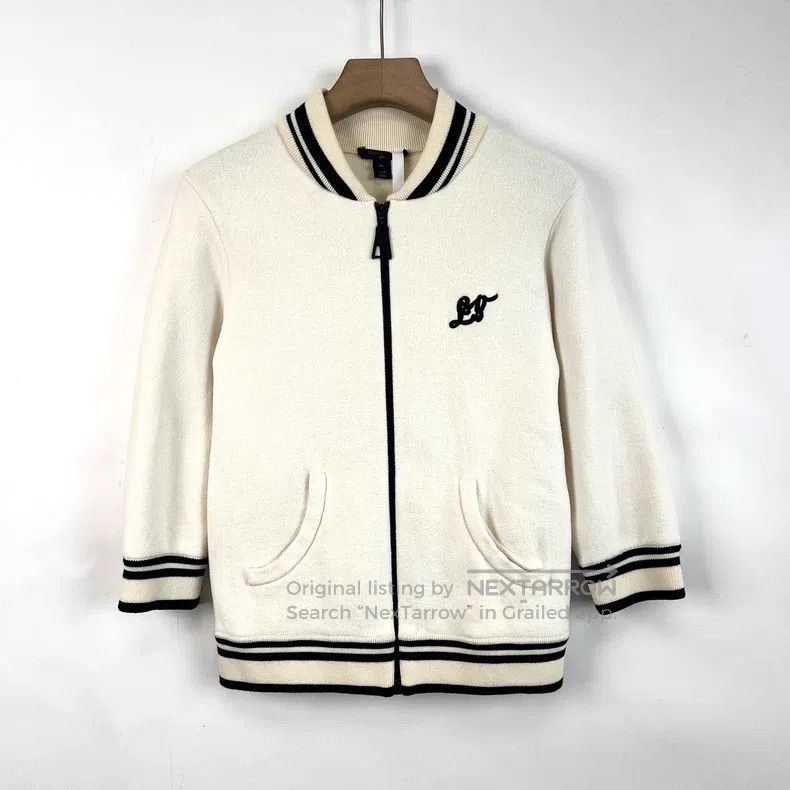 Louis Vuitton Louis Vuitton Off-white three-quarter sleeve zippered stri Size US M / EU 48-50 / 2 - 1 Thumbnail